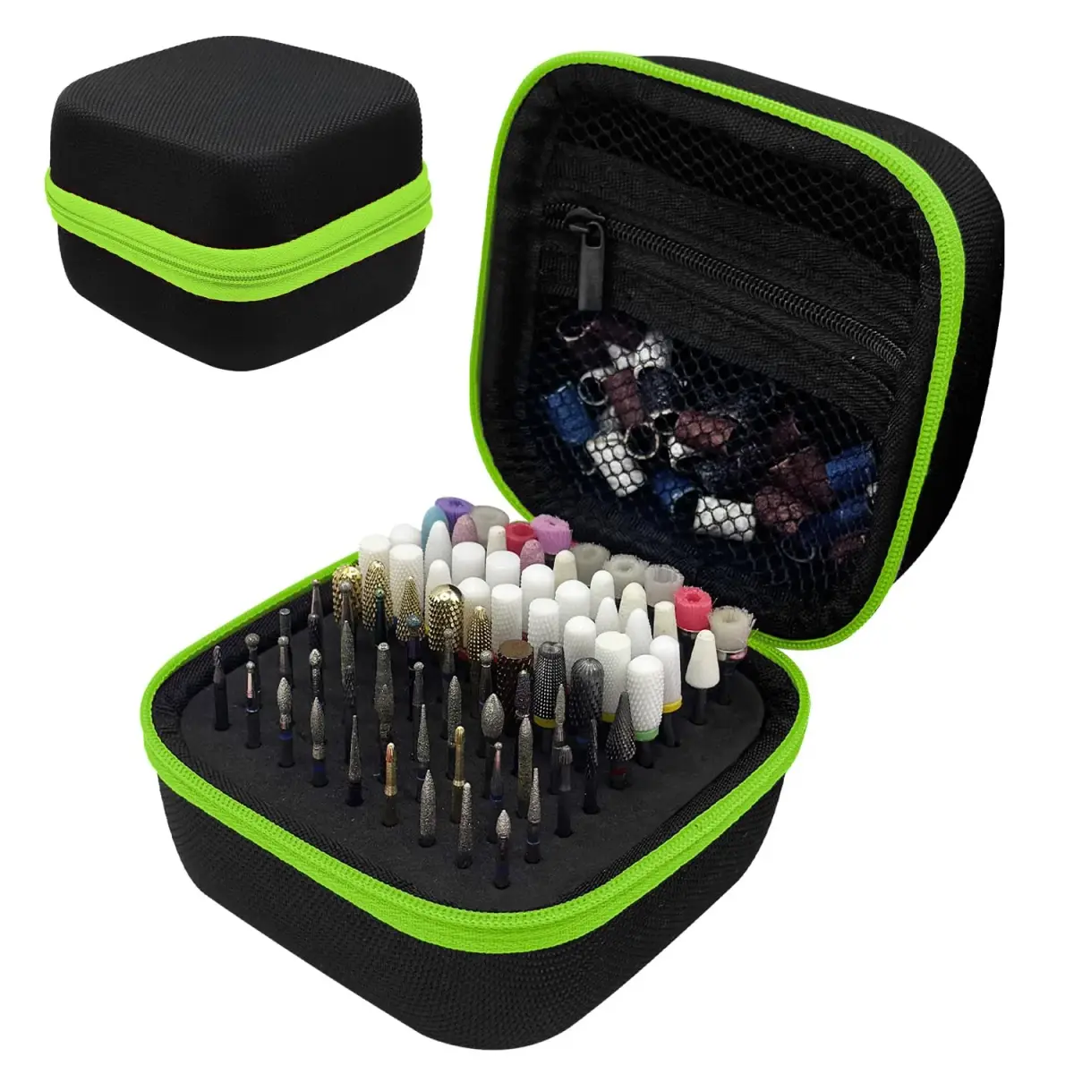 Thowapou 81 Holes Nail Drill Bit Holder Case | Waterproof Portable Organizer Bag for 3/32 Inch Bits - main product image
