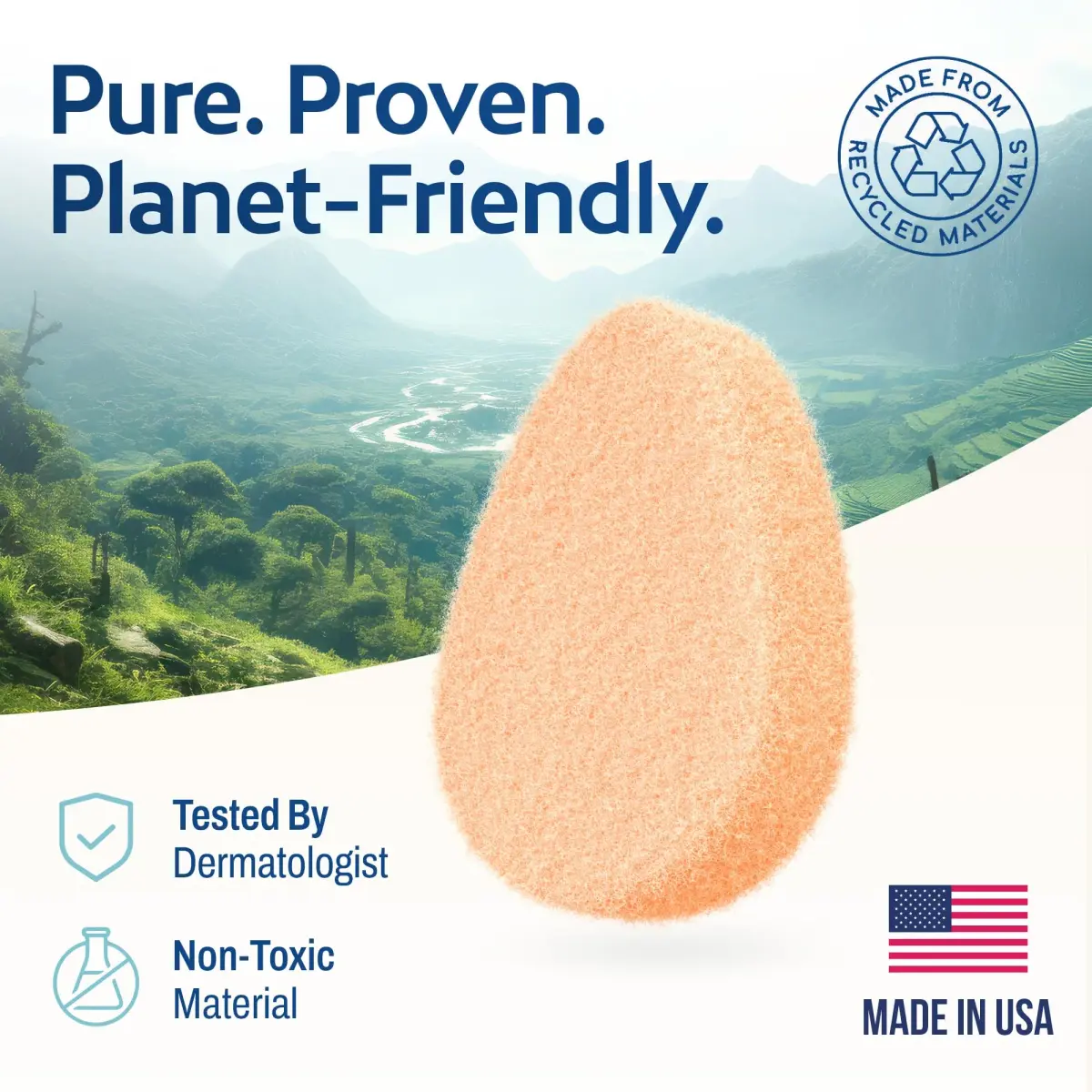 HartFelt Tear Drop Gentle Face Scrubber 2ct | Reusable Facial Sponges for Daily Cleansing - view 6