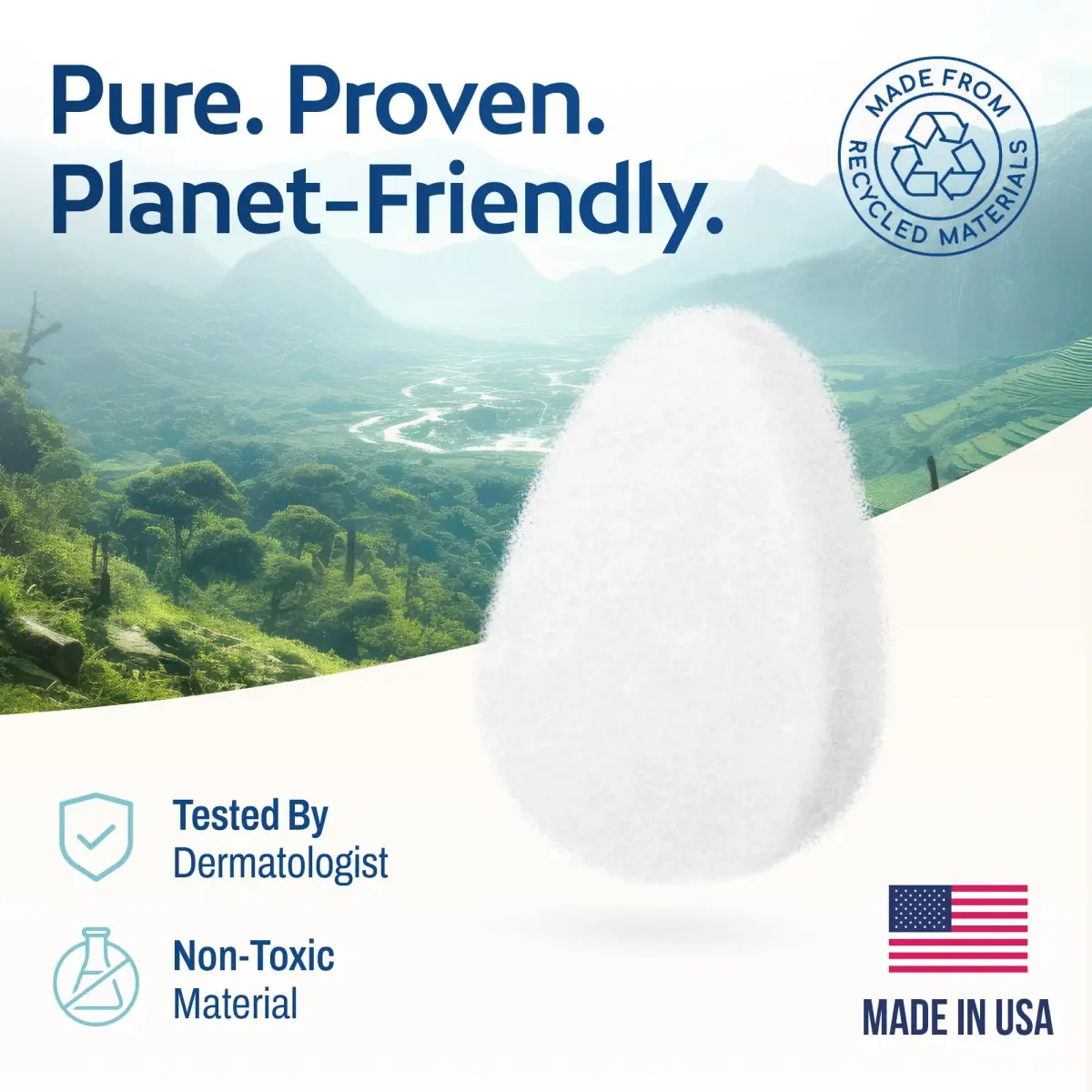 HartFelt Tear Drop Face Scrubber 2ct | Reusable Exfoliating Facial Sponges for Daily Cleansing - view 6