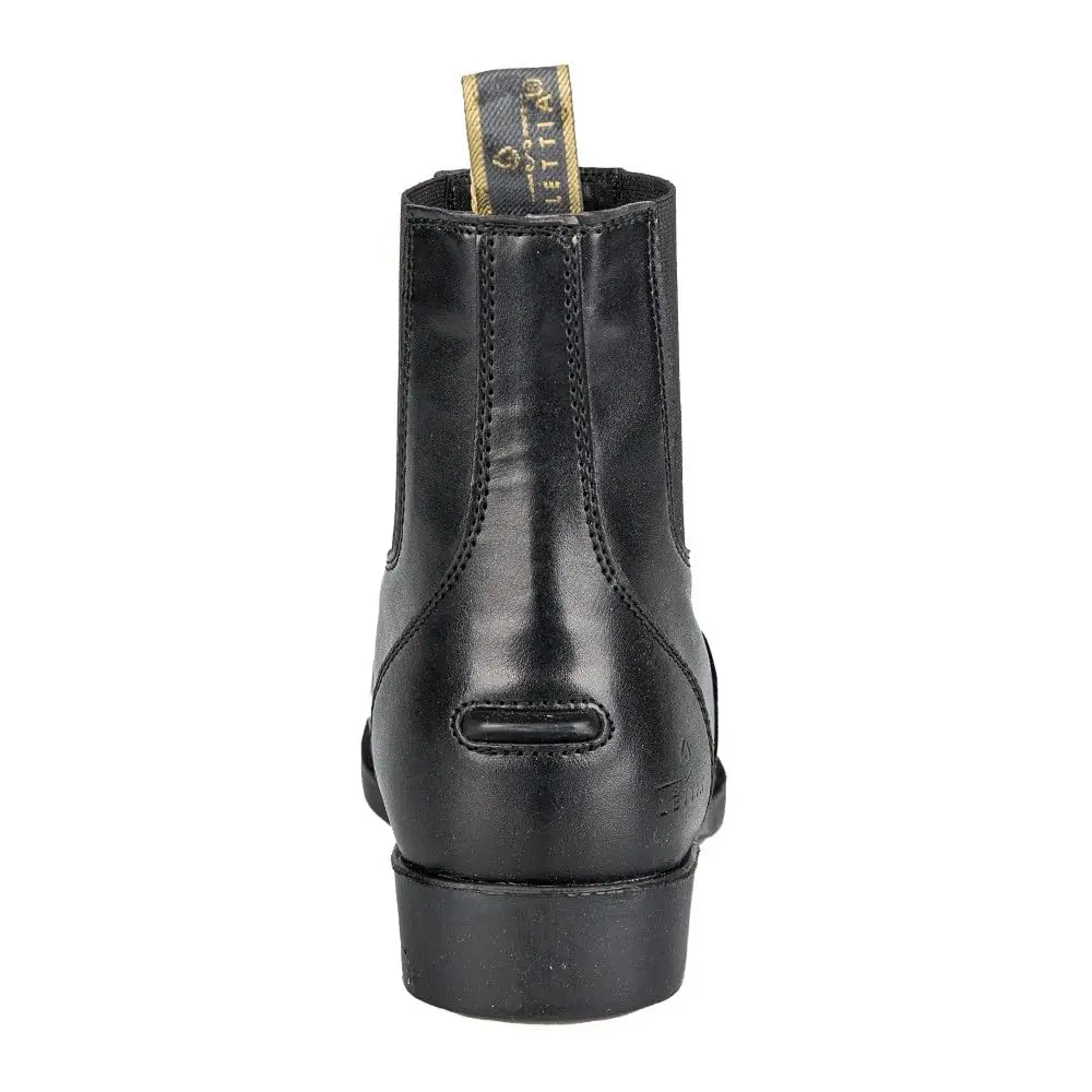 Lettia Ladies Zip Paddock Shoes- Black- 6 | Water Resistant Synthetic Boots - view 5