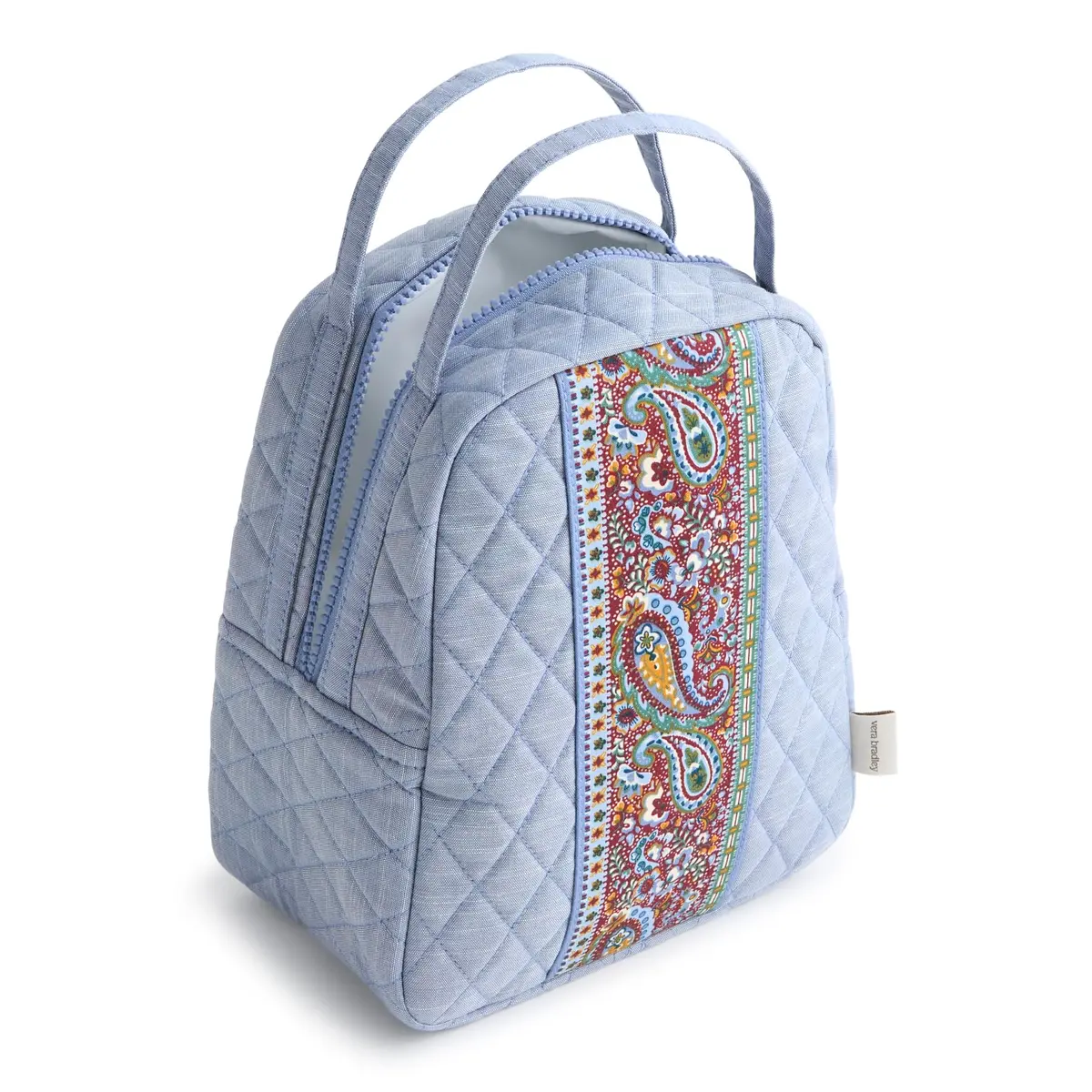 Vera Bradley Premium Cotton Lunch Bag, Chambray | Stylish, Insulated, Reusable for Work & School - view 3