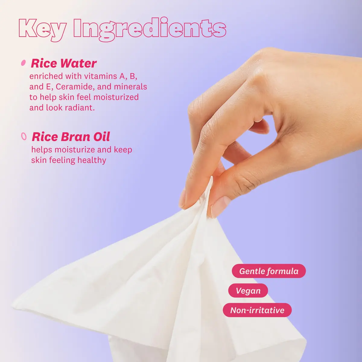 The Face Shop Rice Water Bright Cleansing Wipes 75 Count | Moisturizing, Gentle, Infused with Rice Extract - view 8