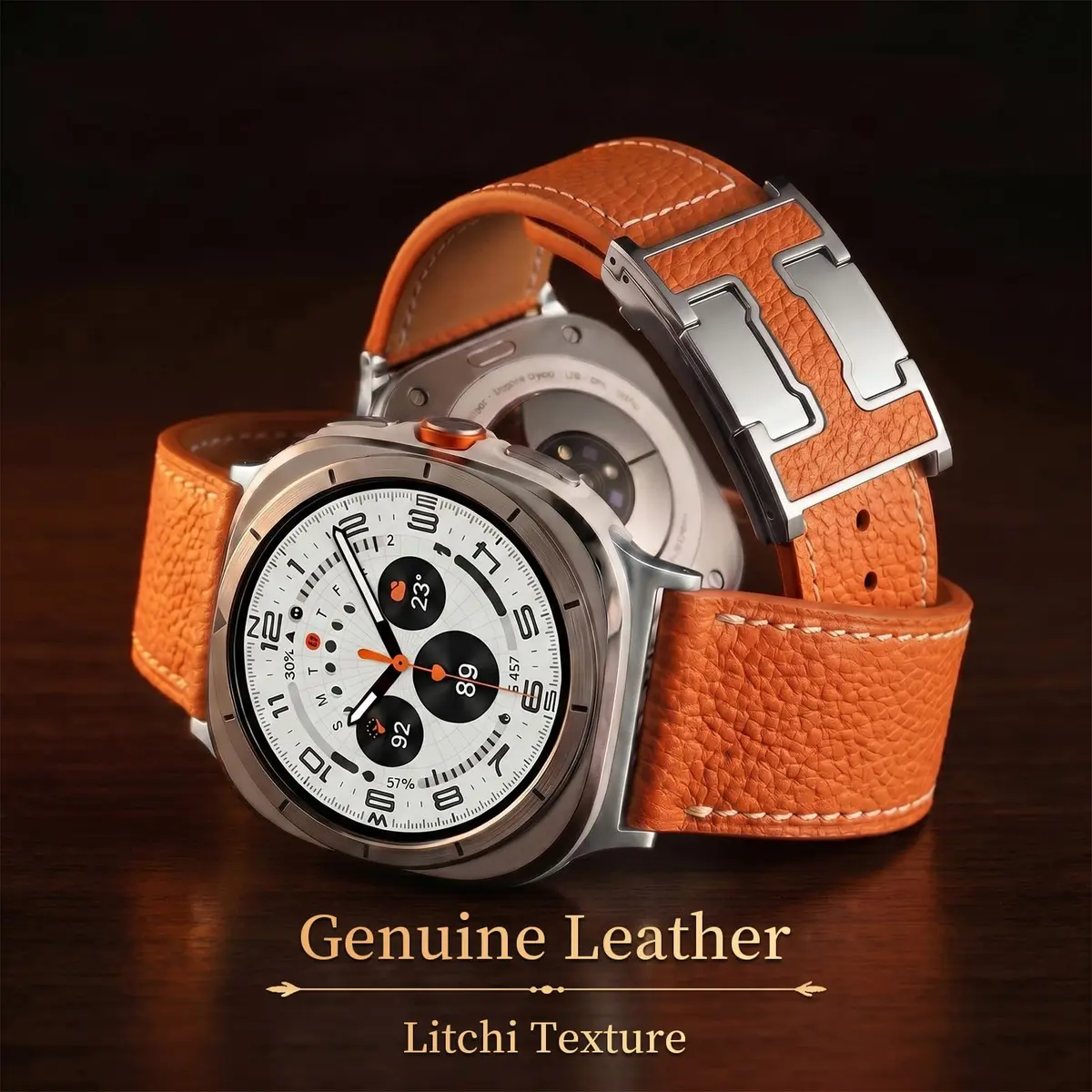 CrazyGrass Leather Band Compatible with Galaxy Watch Ultra 47mm | Magnetic Clasp, Genuine Leather - view 2
