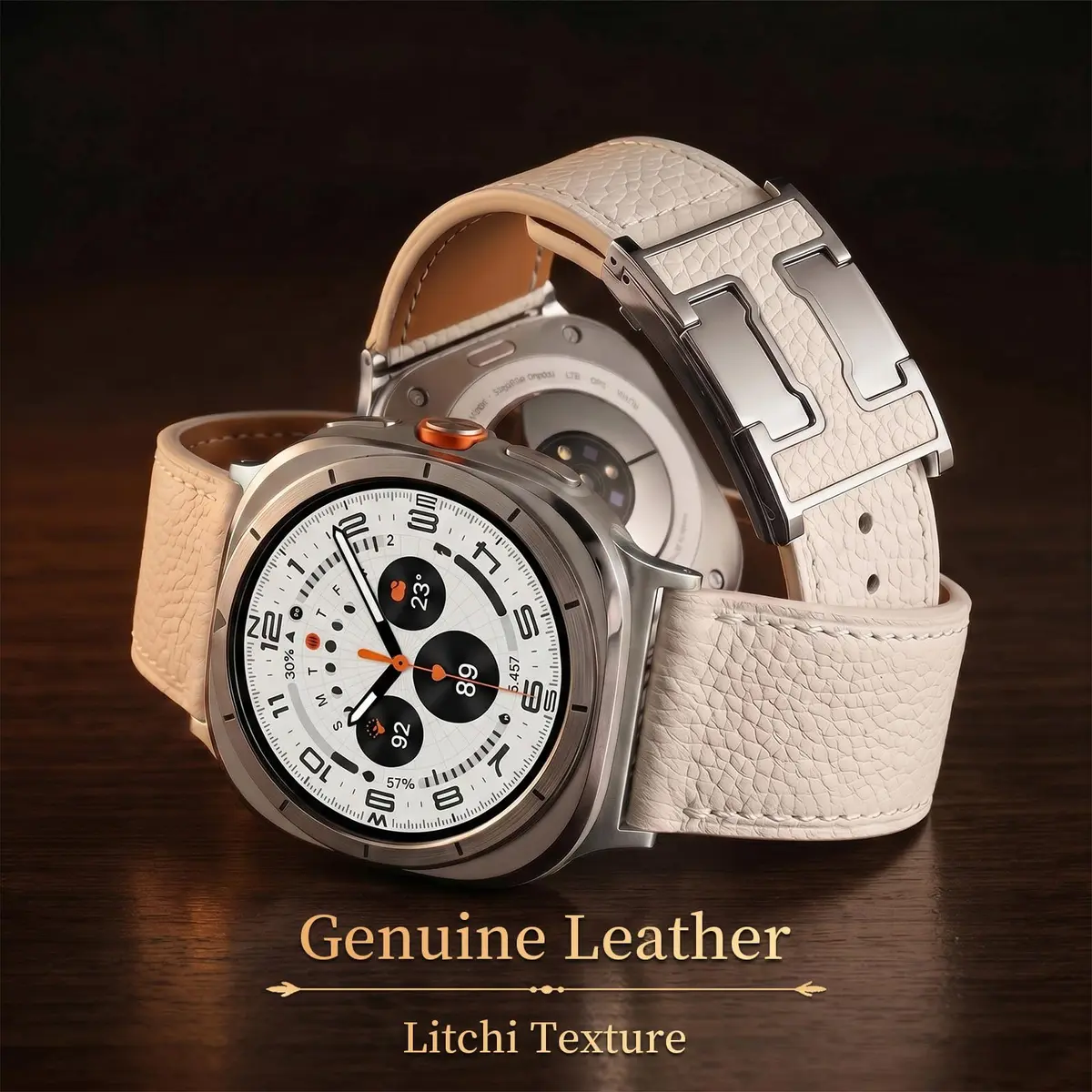 CrazyGrass Leather Band Compatible with Galaxy Watch Ultra 47mm | Genuine Leather with Magnetic Clasp - view 2
