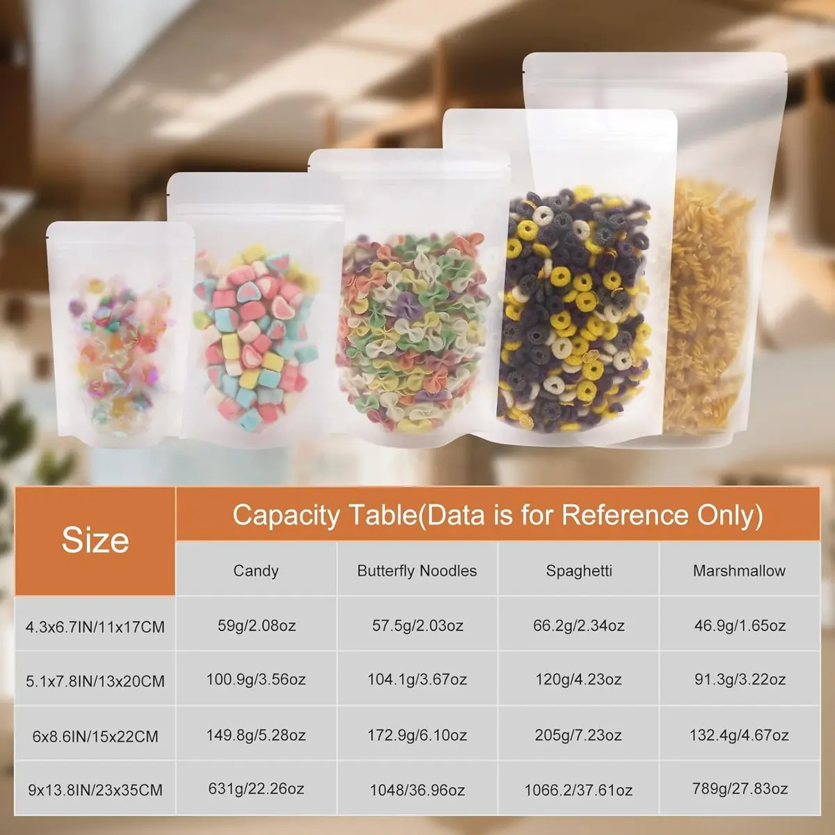 SumDirect 100Pcs 6x8.6 inches Matte Zipper Resealable Stand Up Snack Food Tea Packing Pouch Bag - view 4