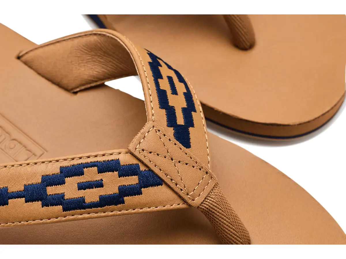 Hari Mari Fields Camino Men's Leather Flip Flops Size 10 | Southwestern Inspired Comfort - view 2