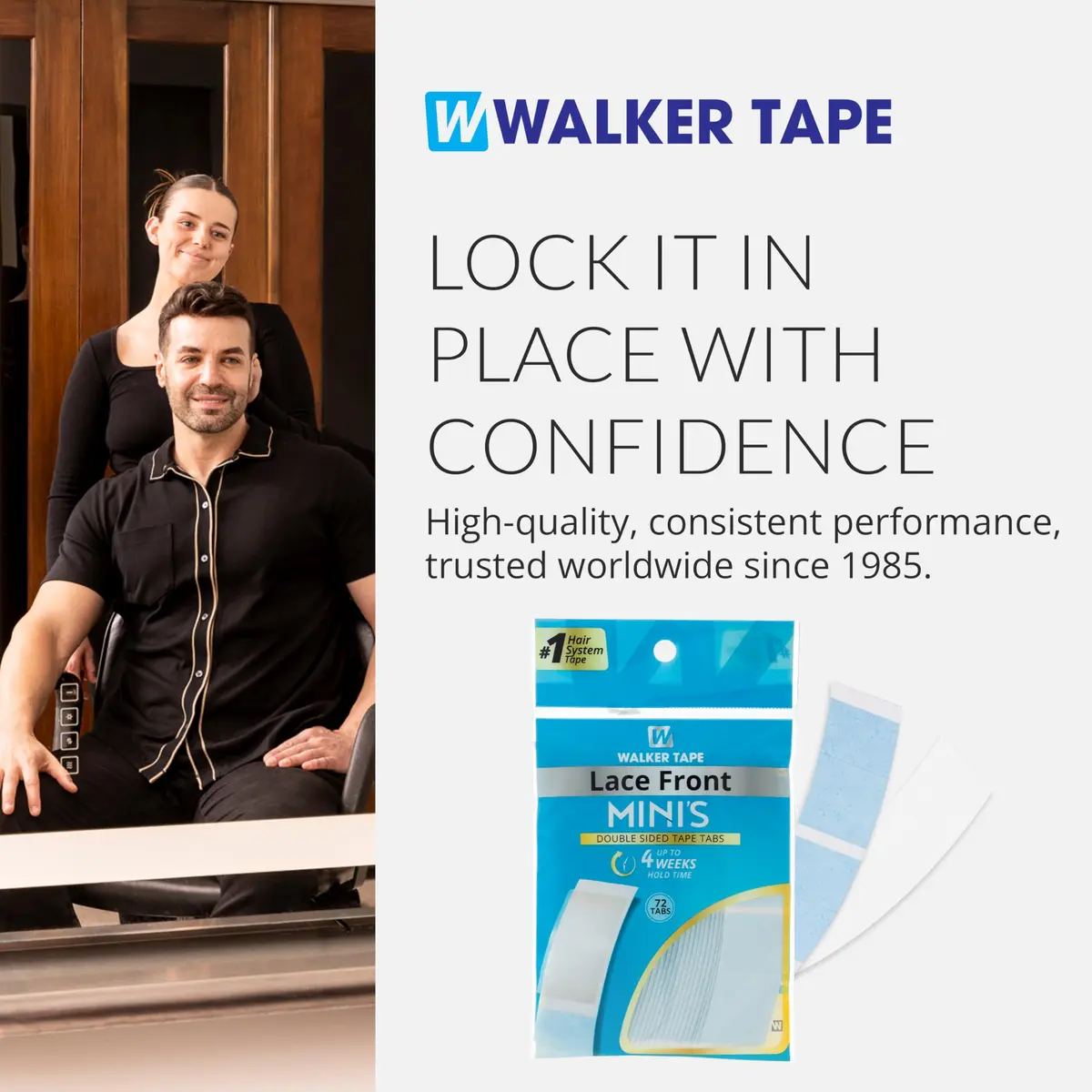 Walker Tape Hypoallergenic Bonding Adhesive Support Tape Minis, 72 pcs | No-Shine, Discreet, 2–3 Week Hold - view 8