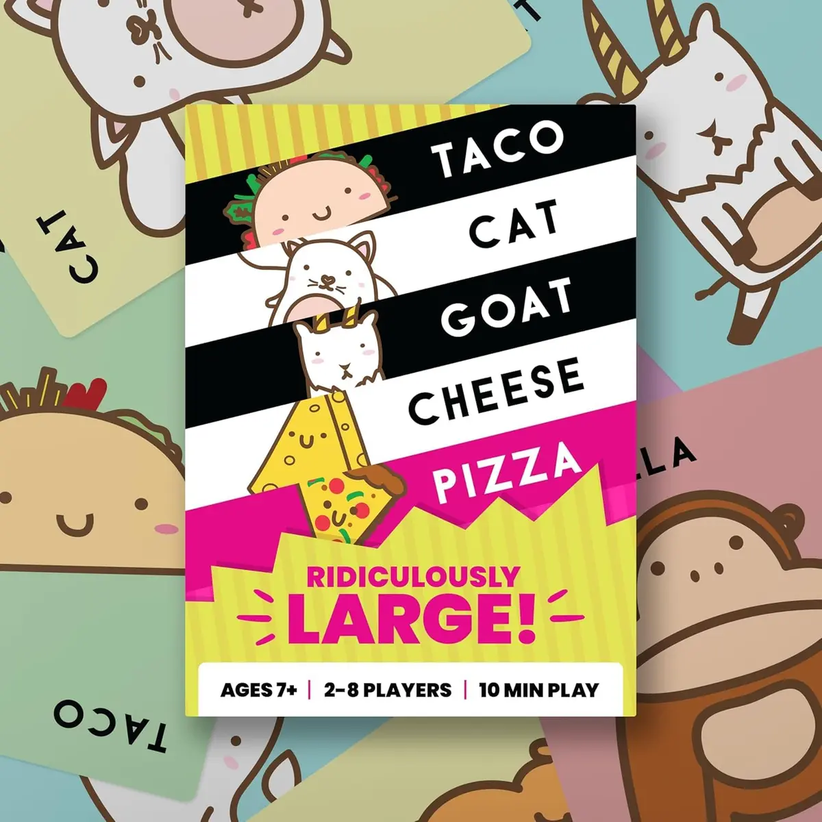 Taco Cat Goat Cheese Pizza Ridiculously Large Edition Card Game | Oversized 8.5" x 6" Cards | 2-8 Players - view 7