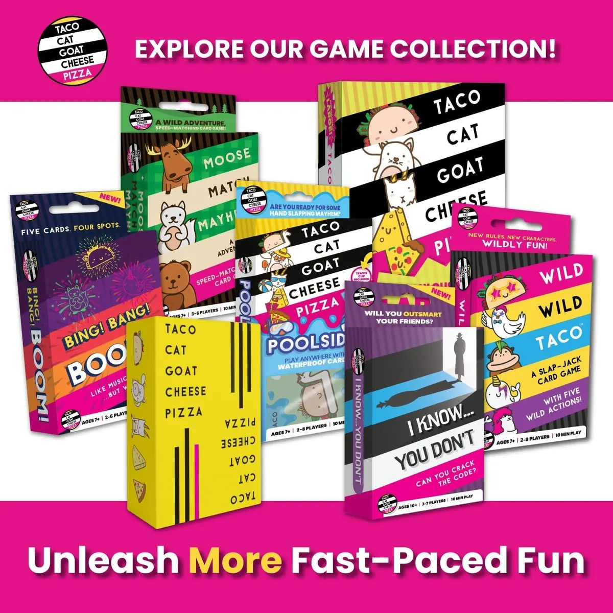 Taco Cat Goat Cheese Pizza Ridiculously Large Edition Card Game | Oversized 8.5" x 6" Cards | 2-8 Players - view 8