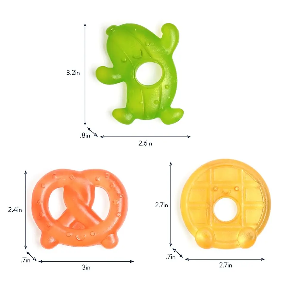 Itzy Ritzy Silly Foods Water-Filled Teethers Set of 3 | BPA-Free, Chilled Relief for Gums - view 6
