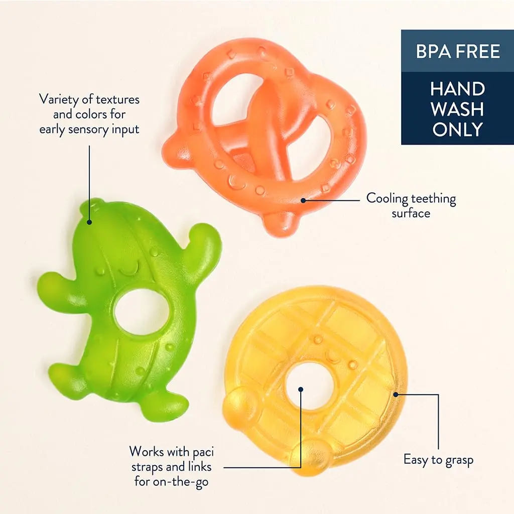 Itzy Ritzy Silly Foods Water-Filled Teethers Set of 3 | BPA-Free, Chilled Relief for Gums - view 3