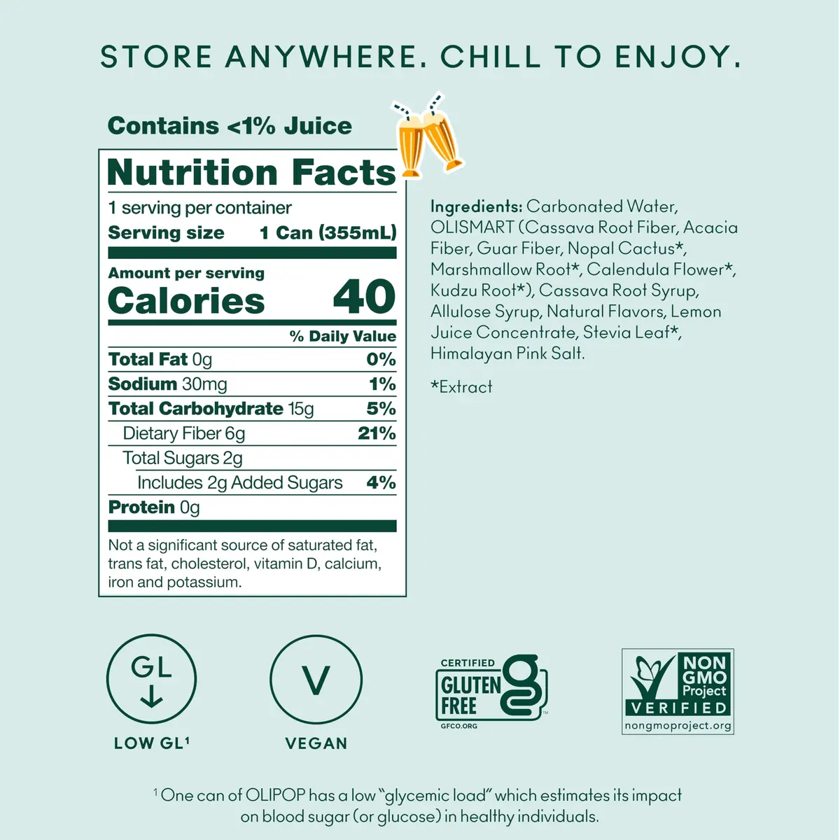OLIPOP Cream Soda 12 Fl Oz | Prebiotic Fiber & Natural Vanilla Flavor (70-120 chars) - view 4