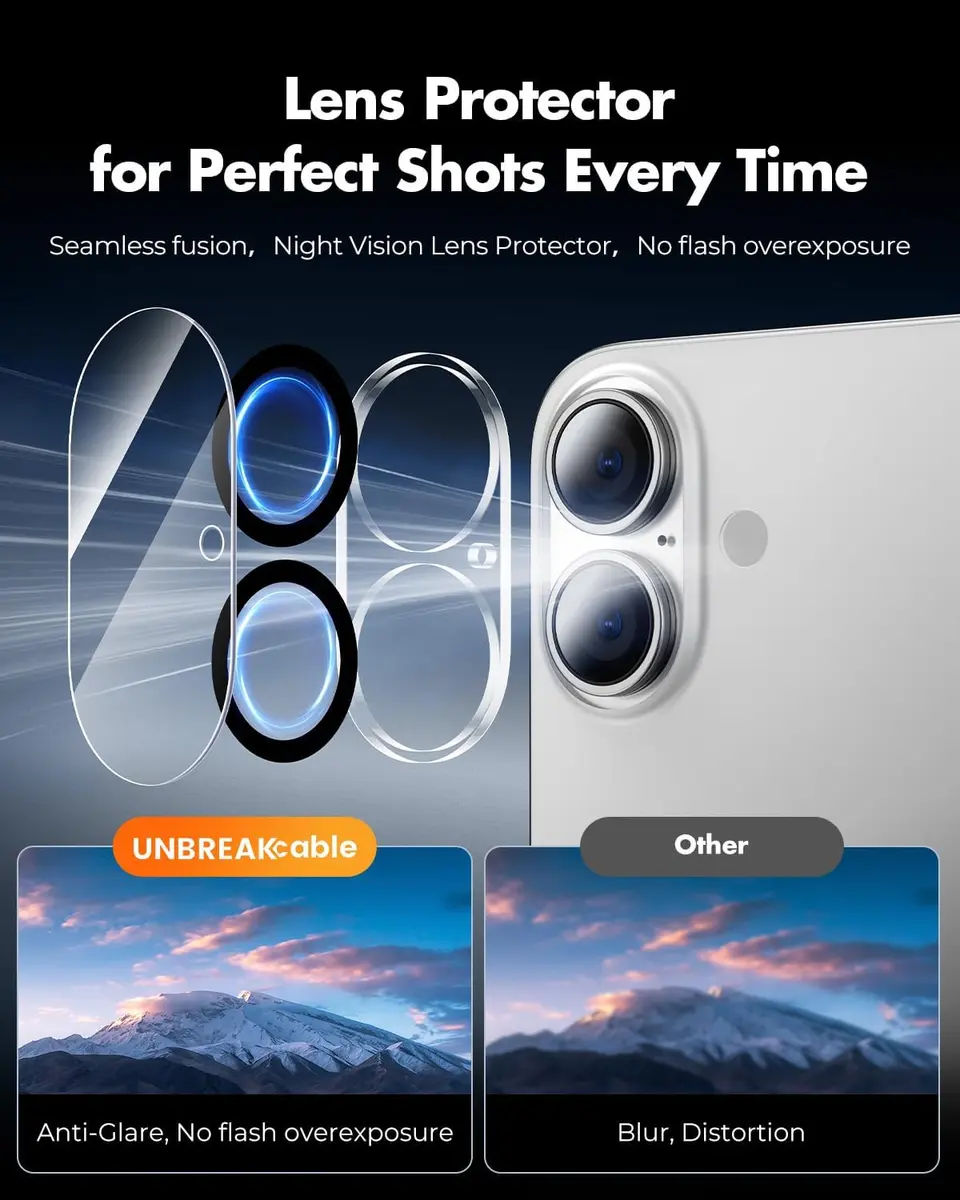 UNBREAKcable for iPhone 16 Screen Protector 6.1 inch | Military-Grade Impact Resistance - view 5