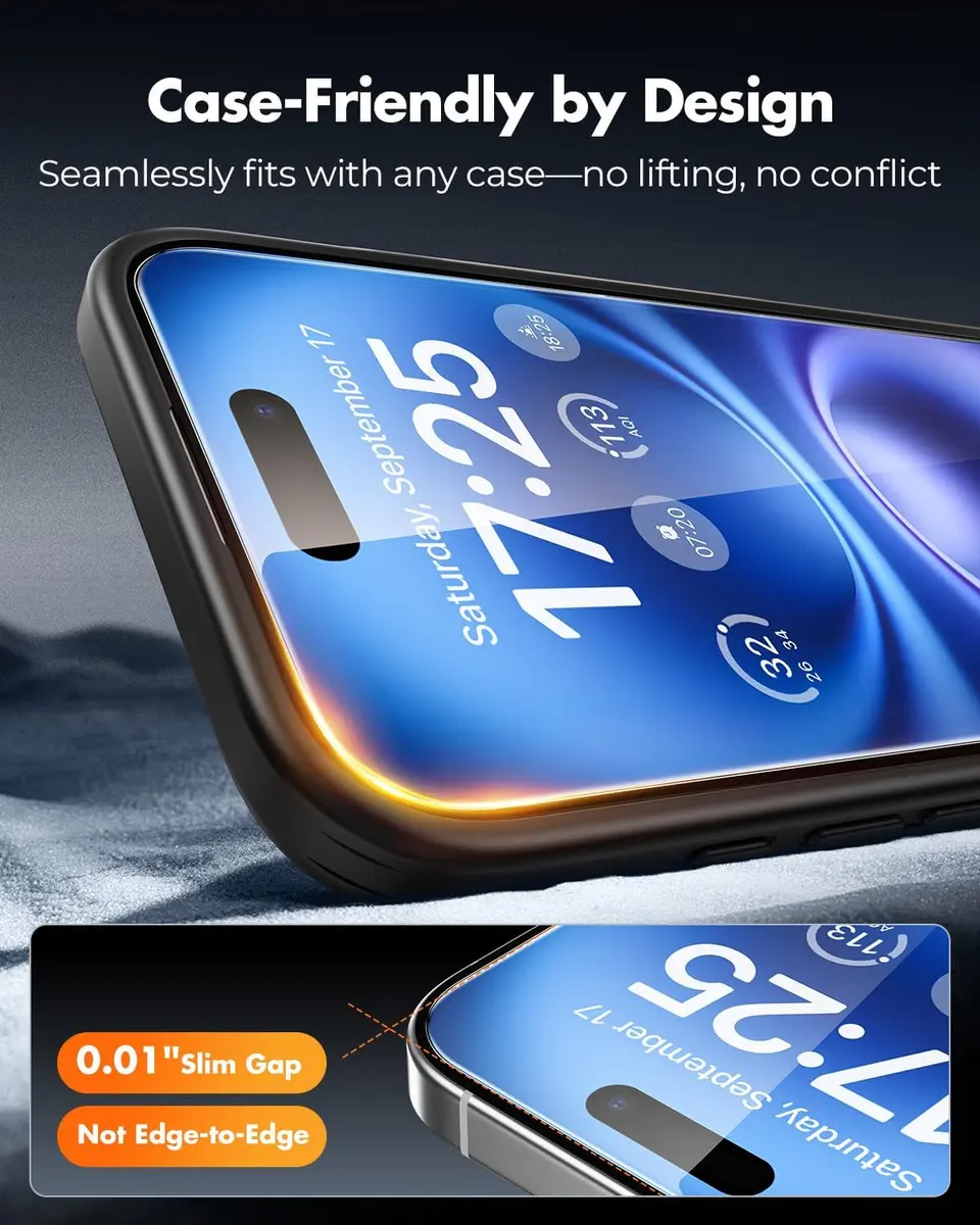 UNBREAKcable for iPhone 16 Screen Protector 6.1 inch | Military-Grade Impact Resistance - view 6