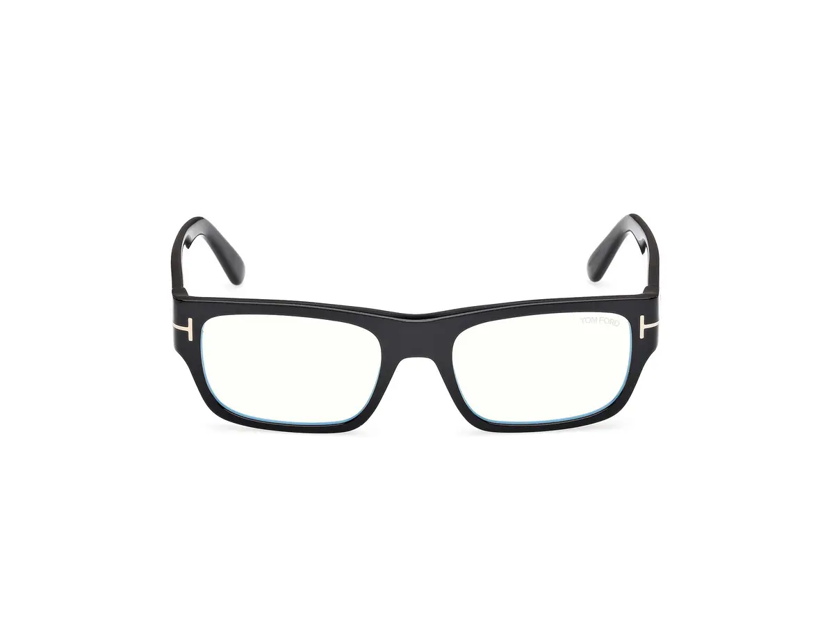 Tom Ford Eyeglasses FT 6034 -B 001 Shiny Black | Rectangular, Polycarbonate, 54/19/140 - view 2