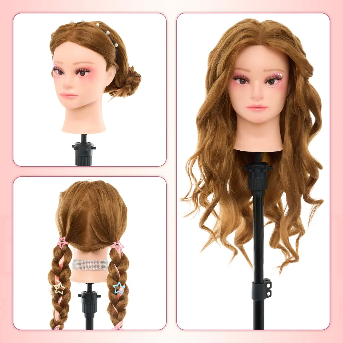 Neverland Beauty & Health Mannequin Head Human Hair 28" | Cosmetology & Styling Practice - view 7