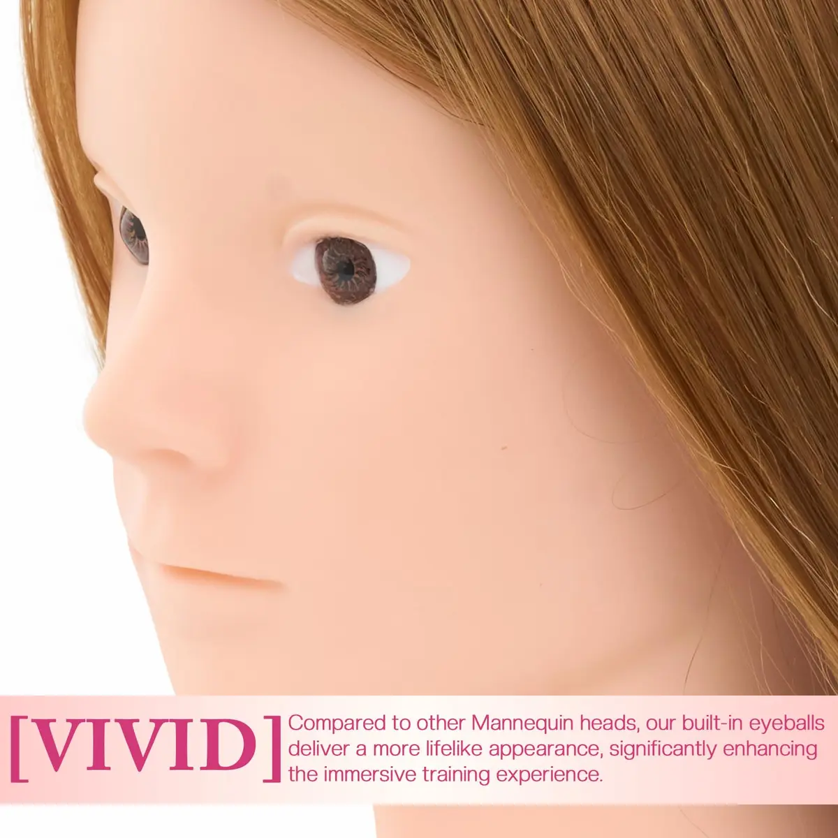 Neverland Beauty & Health Mannequin Head Human Hair 28" | Cosmetology & Styling Practice - view 2