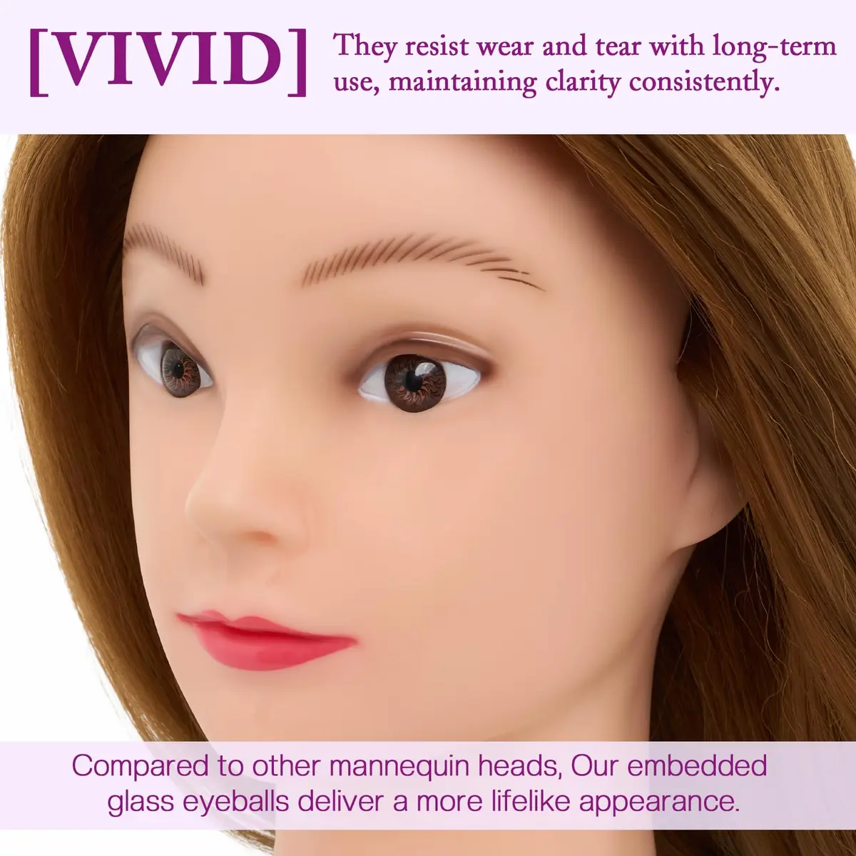 Neverland Beauty & Health Mannequin Head with 80% Human Hair 28 Inch | Salon & Training Head for Hairdresser - view 3