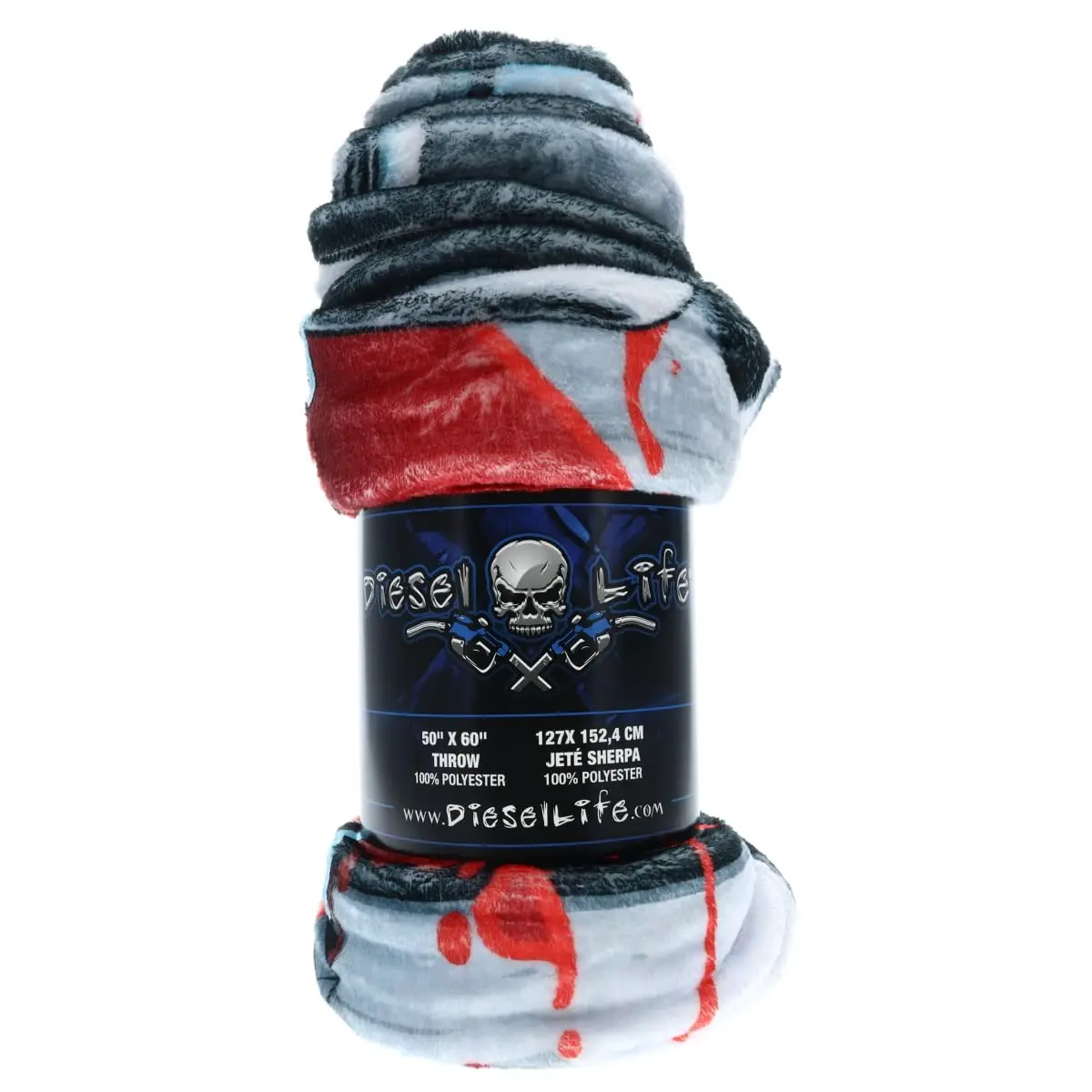 Diesel Life License Blood Sweat & Gears Truck Throw Blanket 50x60 Inches | Rugged Fleece for Truck Enthusiasts - view 2