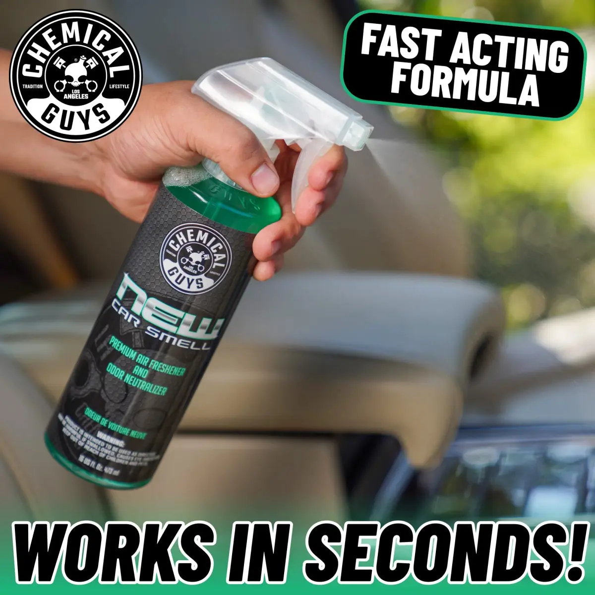 Chemical Guys New Car Smell Air Freshener & Odor Neutralizer 4 oz (120 ml) Bottles | 3 Pack - view 5