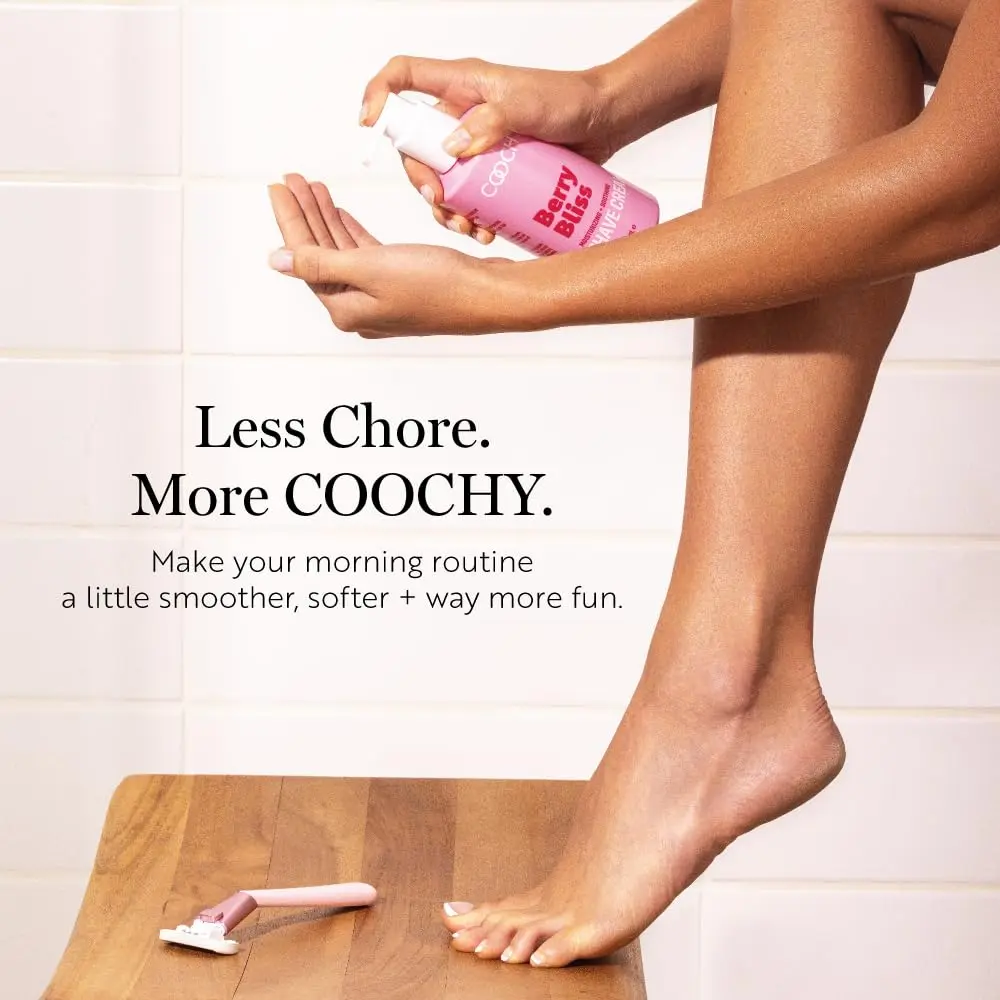 Coochy Shave Cream - Moisturizing Shave Lotion - Gentle Intimate Shaving Cream - For Bikini Area, Underarms, Legs & More - Rash-Free, Hydrating Formula - Berry Bliss - 3.4 oz - view 6