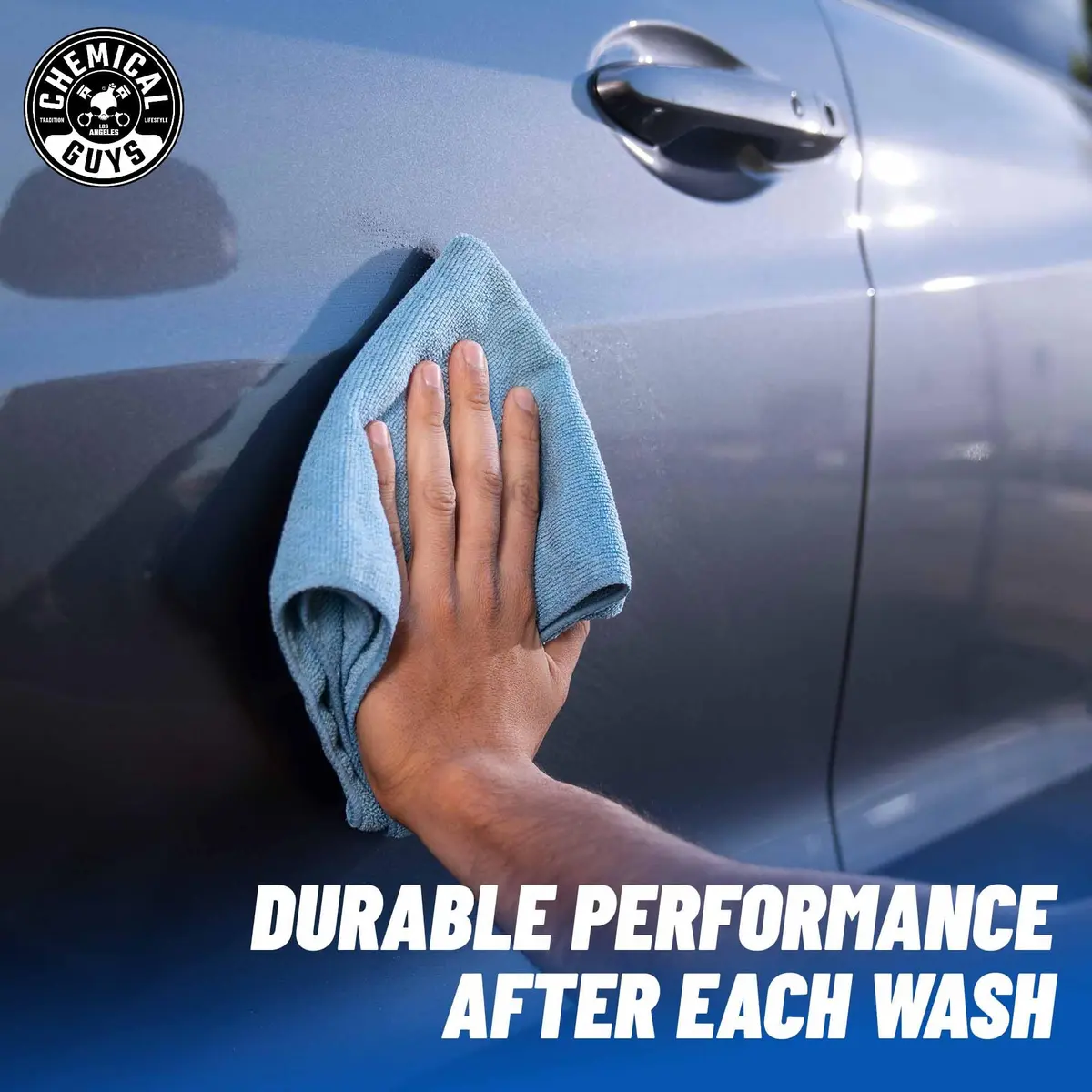 Chemical Guys Workhorse Microfiber Towels Blue 16 in | Professional-grade cleaning cloths for car & home - view 5