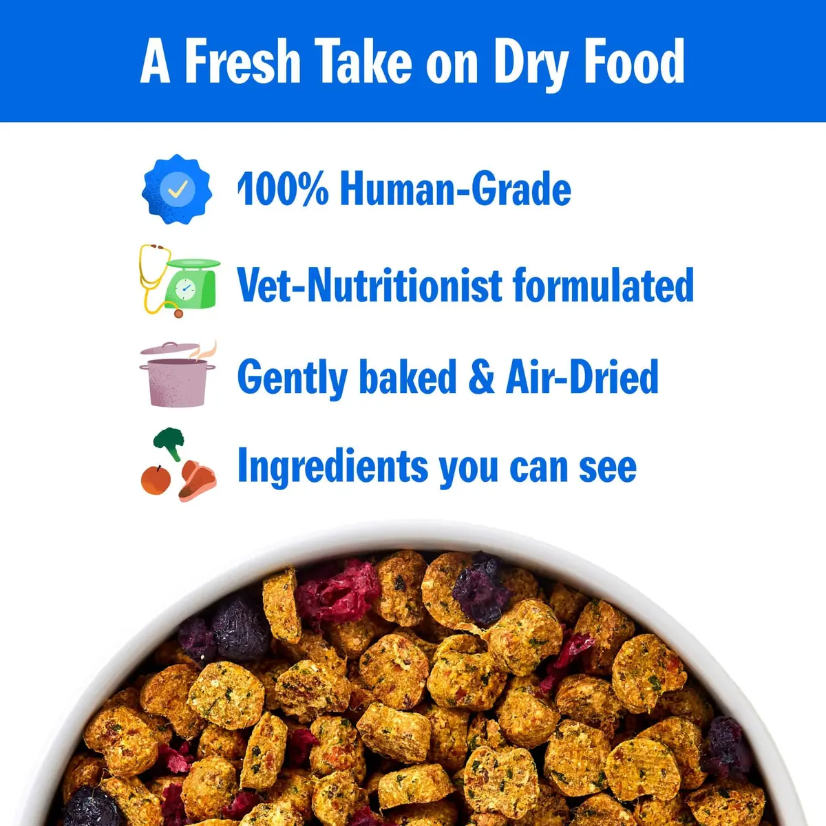 PetPlate Trail Blazin' Beef Air-Dried Dog Food 2lbs | Human-Grade, Grain-Inclusive, Supports Gut & Digestion - view 2