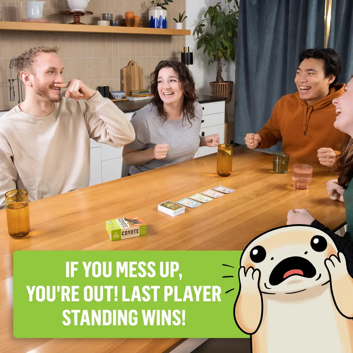 Exploding Kittens Coyote Card Game for 3-8 Players | Age 10+ | Fast & Fun Family Game - view 6