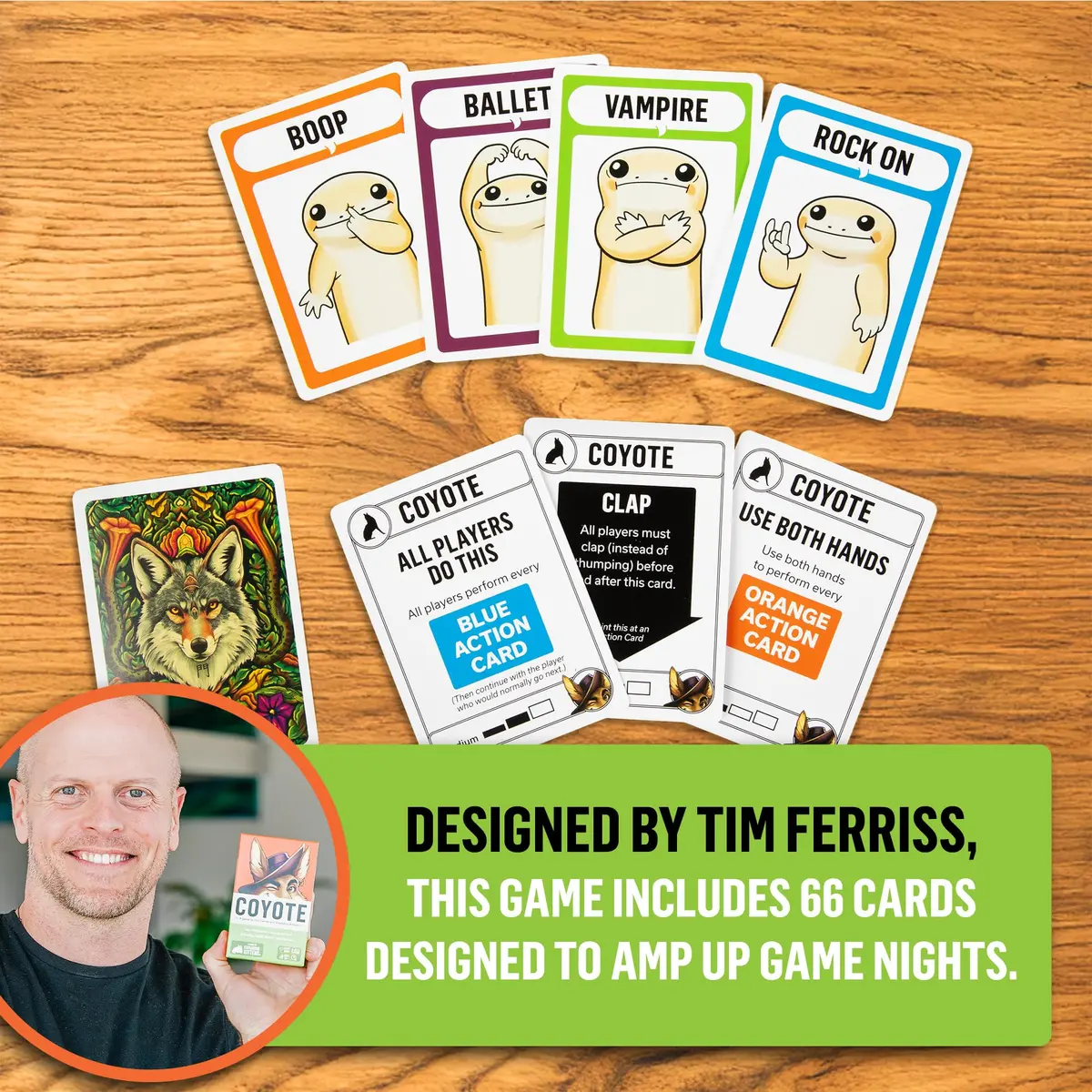 Exploding Kittens Coyote Card Game for 3-8 Players | Age 10+ | Fast & Fun Family Game - view 2