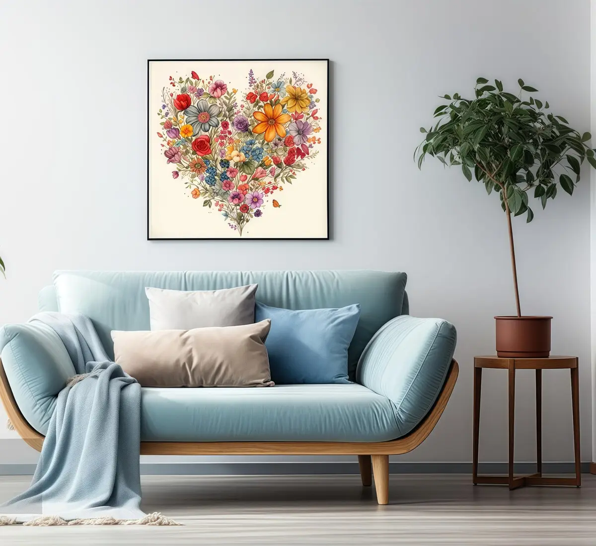 BYGFHLYW 5D Diamond Painting Kits for Adults, Heart Flower Diamond Art Kits 34.8cm x 34.8cm | Full Drill Gem Painting for Home Wall Decor - view 5