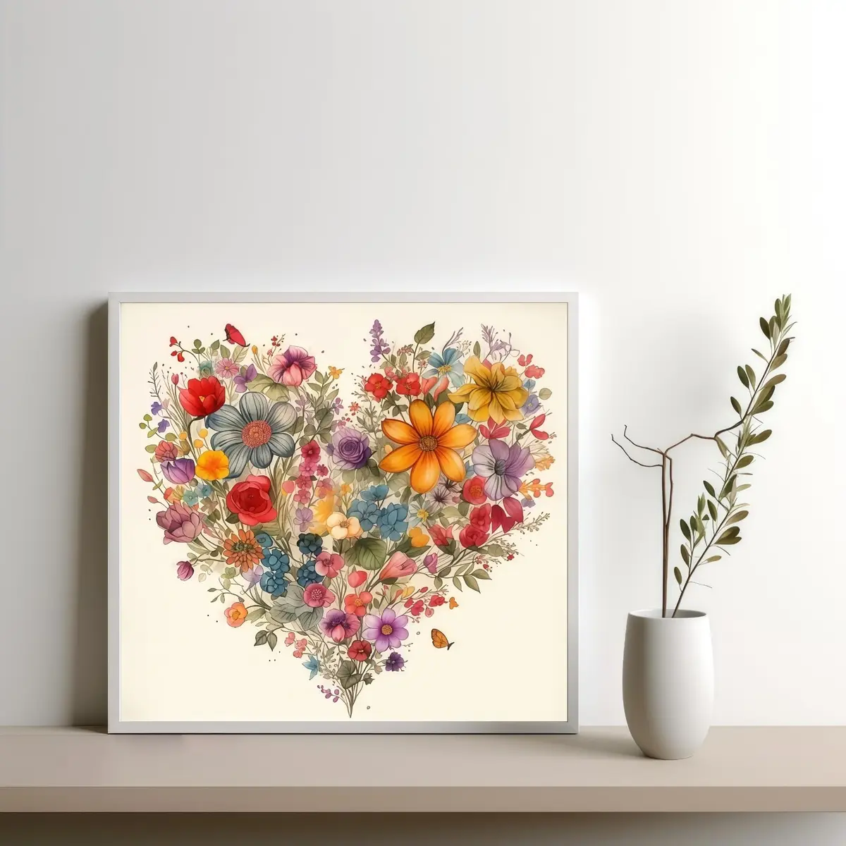 BYGFHLYW 5D Diamond Painting Kits for Adults, Heart Flower Diamond Art Kits 34.8cm x 34.8cm | Full Drill Gem Painting for Home Wall Decor - view 3