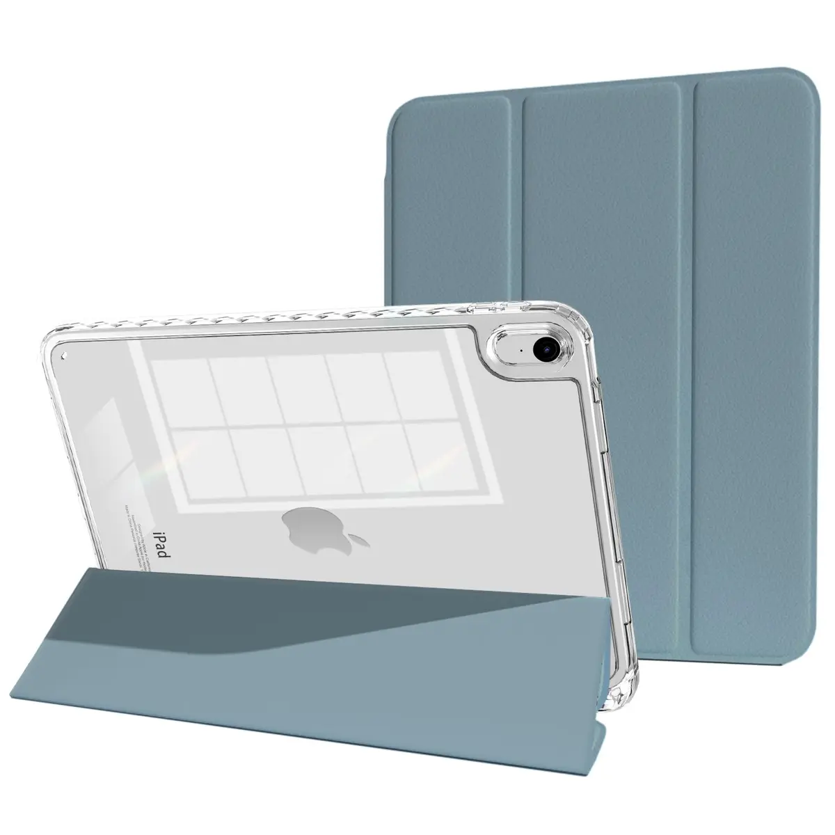 MYGROO Case for iPad A16 11th/10th Gen 2025/2022 | Misty Blue, Auto Wake/Sleep, Tri-Fold Stand - main product image