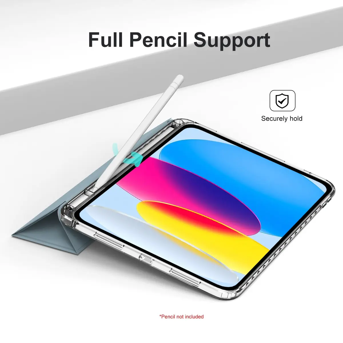 MYGROO Case for iPad A16 11th/10th Gen 2025/2022 | Misty Blue, Auto Wake/Sleep, Tri-Fold Stand - view 6