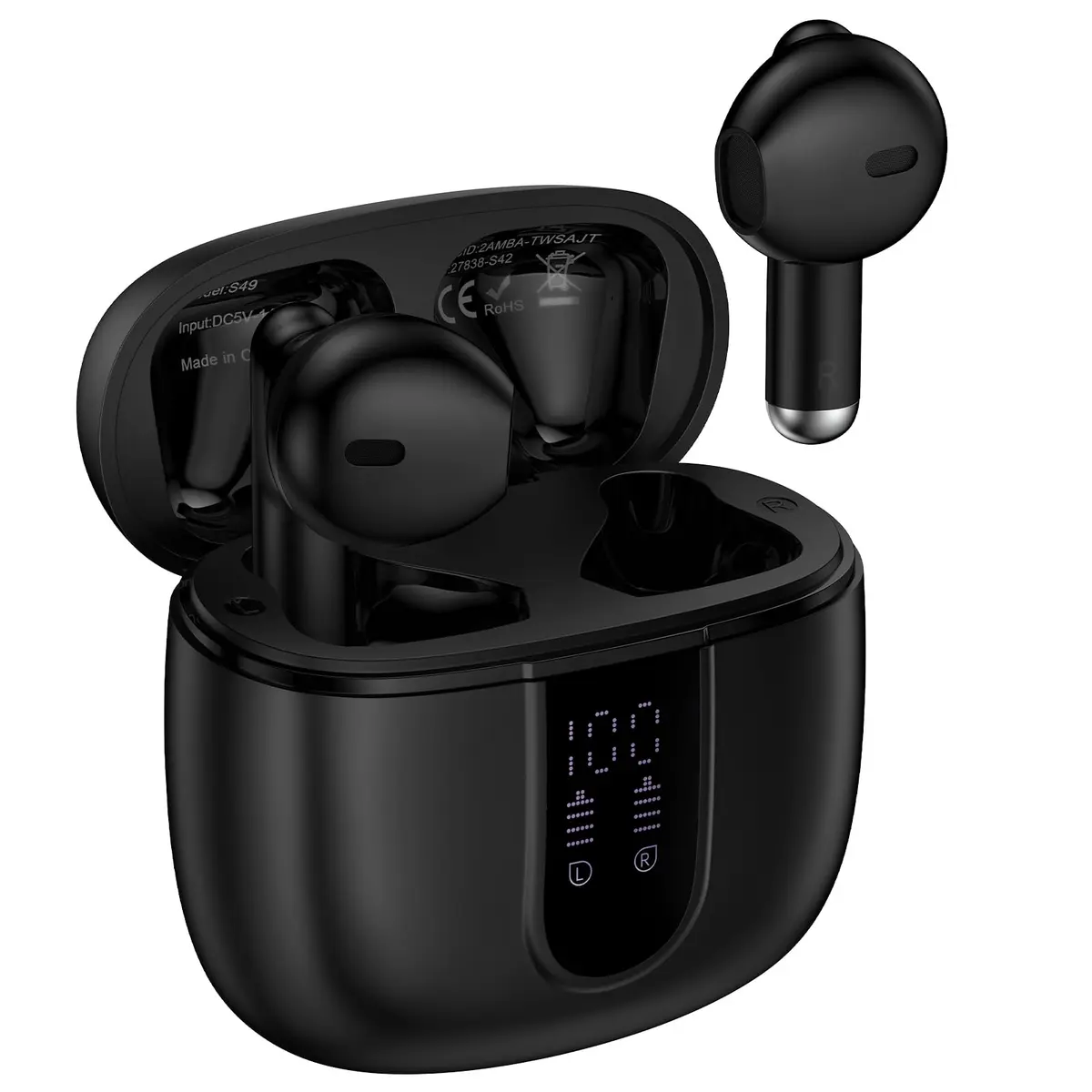 iHoto S49 Wireless Earbuds Bluetooth Headphones 30mAh (0.03Ah) | ENC Noise Cancelling, IP7 Waterproof, 40H Playtime - main product image