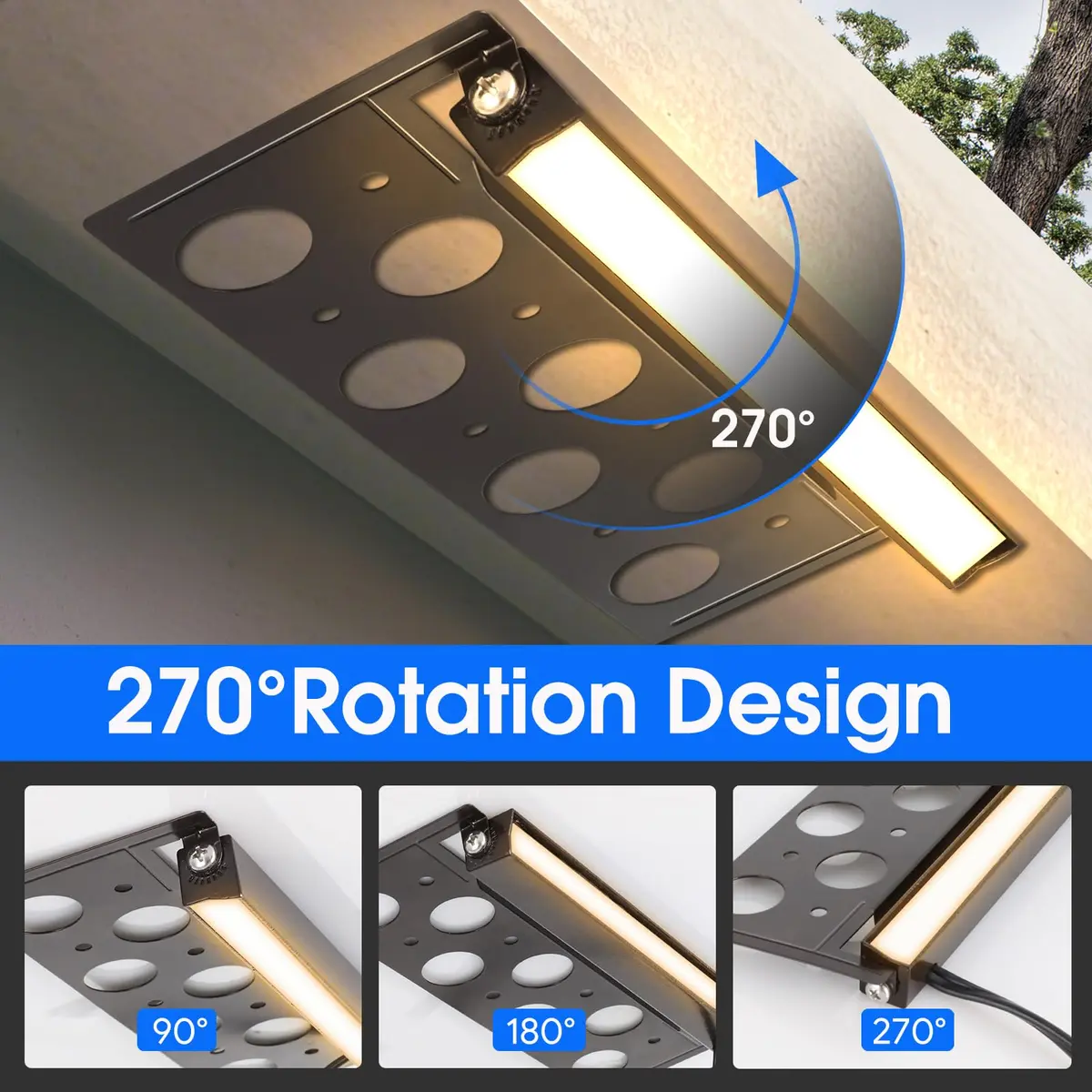 E ENERGETIC LIGHTING 7 Inch Outdoor LED Step Lights | Waterproof Landscape Lighting, 12V-24V AC/DC, 4W, Warm White - view 4