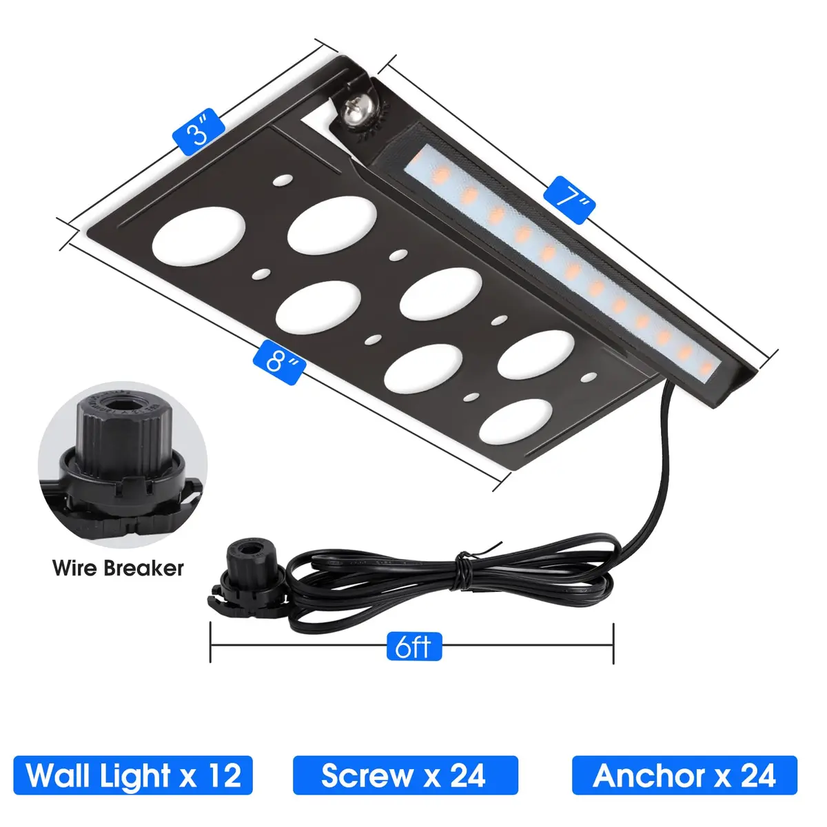 E ENERGETIC LIGHTING 7 Inch Outdoor LED Step Lights | Waterproof Landscape Lighting, 12V-24V AC/DC, 4W, Warm White - view 5