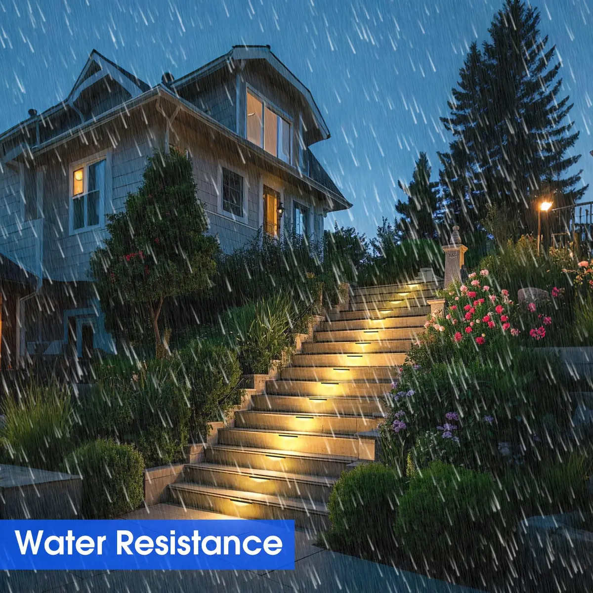 E ENERGETIC LIGHTING 7 Inch Outdoor LED Step Lights | Waterproof Landscape Lighting, 12V-24V AC/DC, 4W, Warm White - view 3
