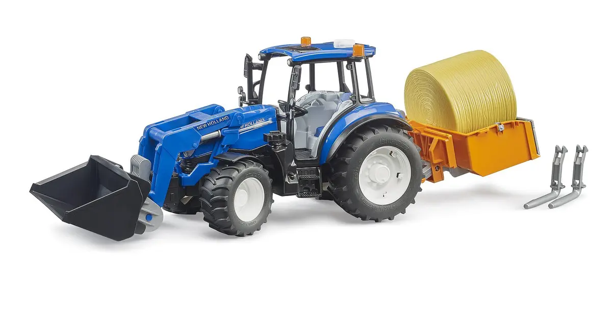 Bruder New Holland T5.120 Tractor with Front Loader | Scale 1:16, Realistic Farm Play - main product image