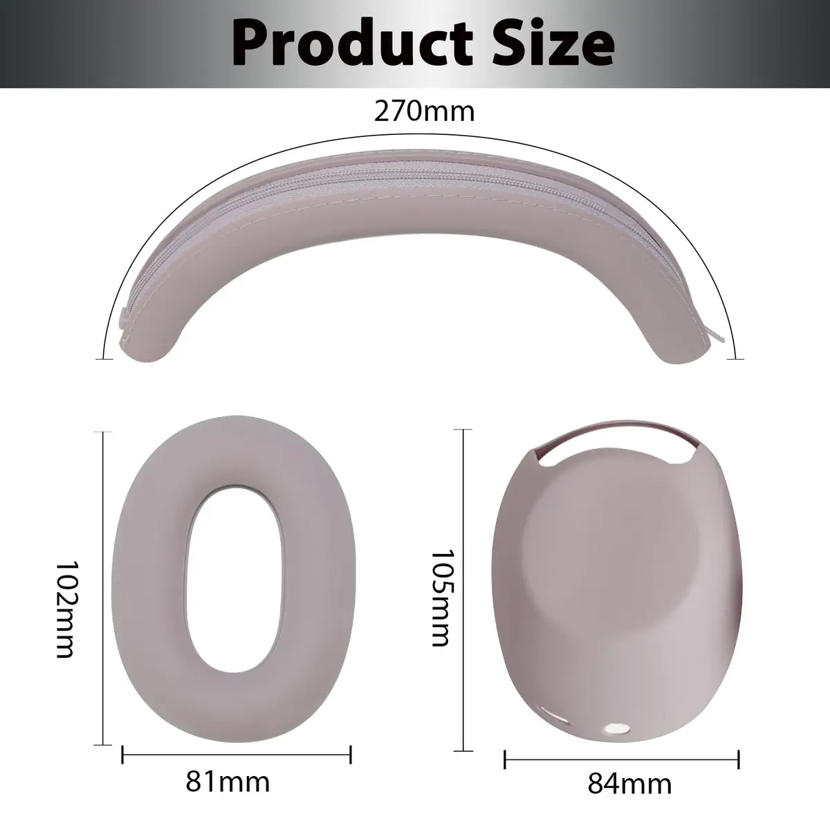 Adhiper 3-in-1 Silicone Sweat Case Cover for Sony WH-1000XM6 Headphones | Sweatproof & Washable (70-120 chars) - view 4
