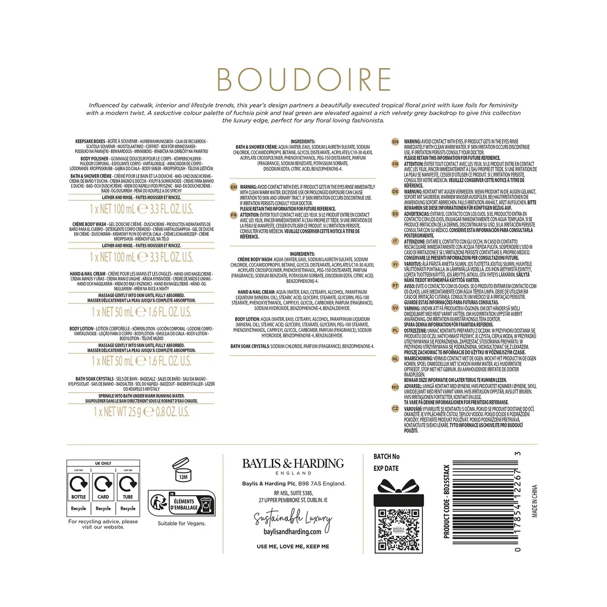 Baylis & Harding Boudoire Gift Set for Women | Tropical Paradise Fragrance, 6 Items, Vegan & Cruelty-Free - view 7