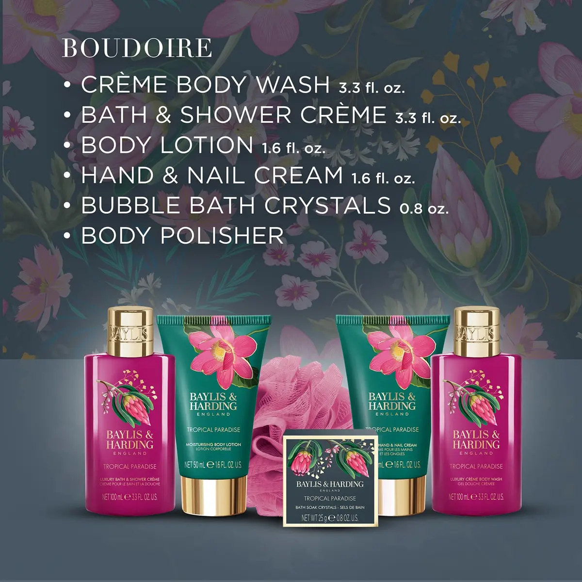 Baylis & Harding Boudoire Gift Set for Women | Tropical Paradise Fragrance, 6 Items, Vegan & Cruelty-Free - view 3