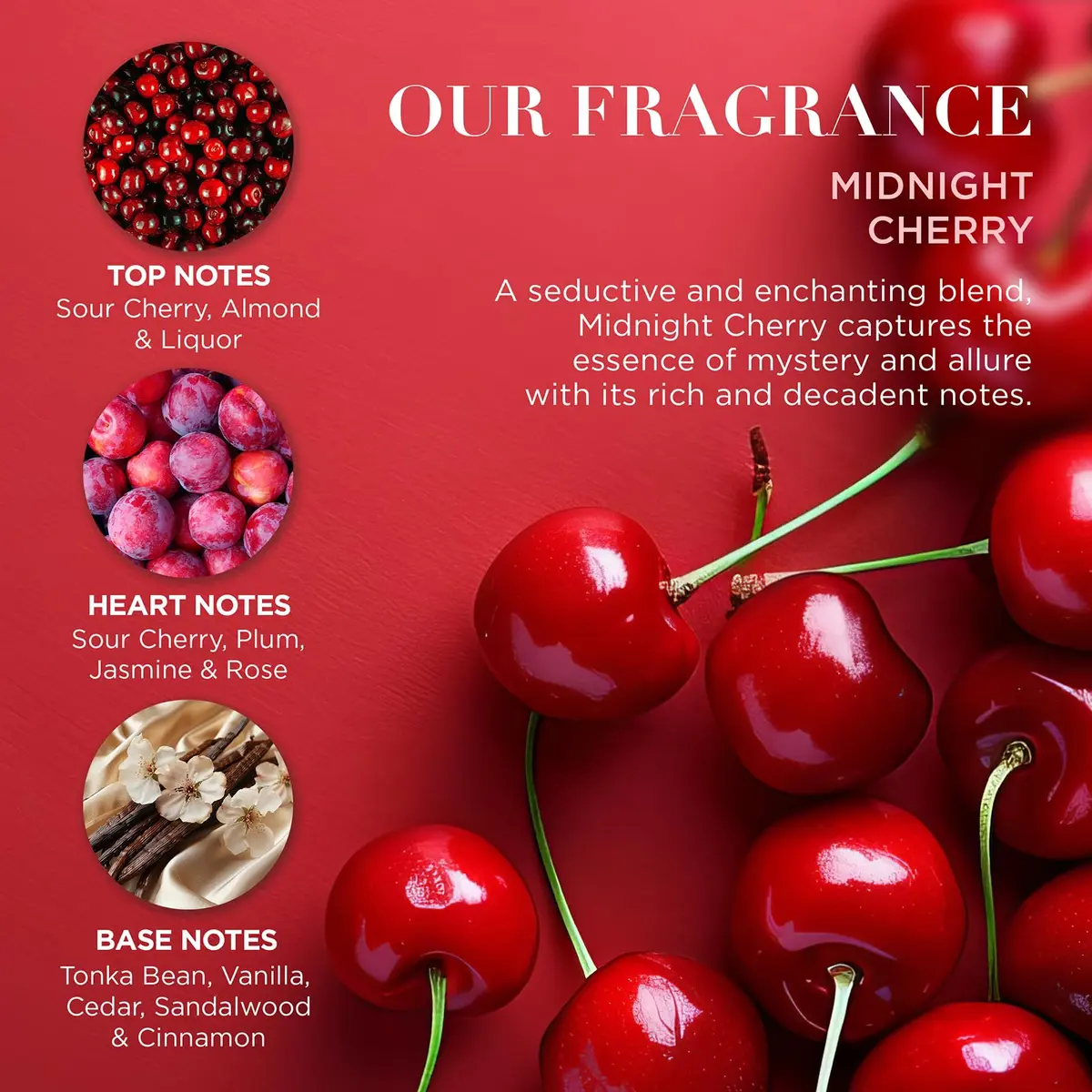 Baylis & Harding Limited Edition Pamper Present Gift Set for Women | Midnight Cherry Fragrance, 6-Piece - view 4