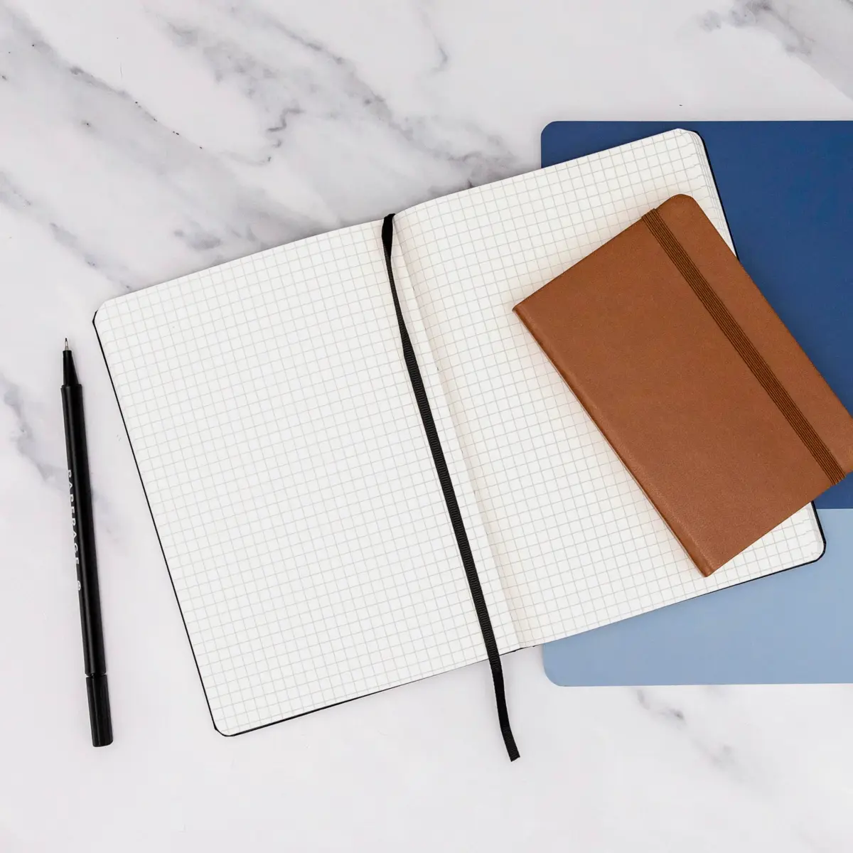 PAPERAGE Graph Paper Journal Notebook, Medium 5.6" x 8", 160 Pages, 100 GSM Thick Paper, Burgundy Hardcover - view 6