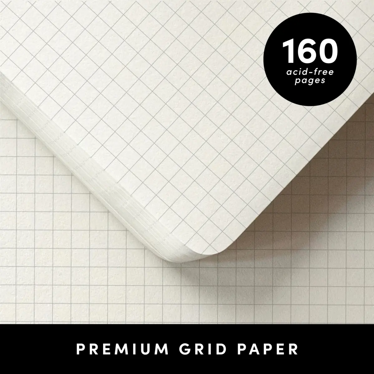 PAPERAGE Graph Paper Journal Notebook, Sage Green, 160 Pages, Medium 5.6 in x 8 in | Acid-Free 100 GSM Thick Paper - view 4