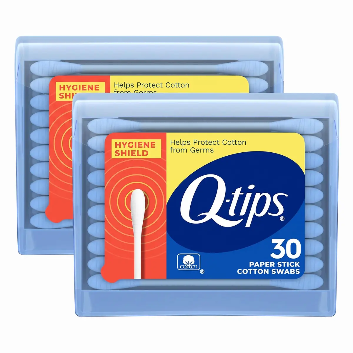 Q-tips Cotton Swabs Travel Size | 100% Cotton for First Aid & Beauty (30 Count Pack of 2) - main product image