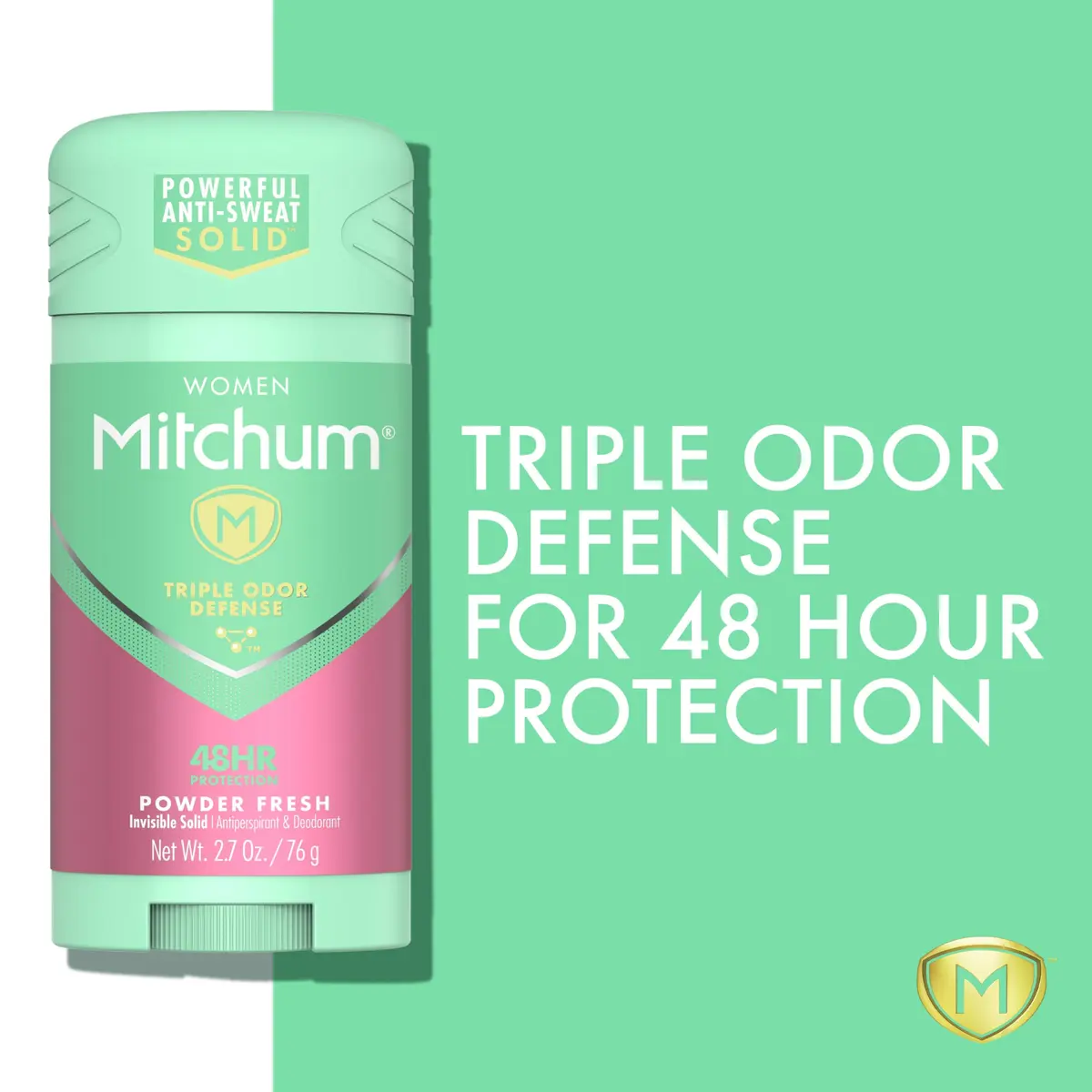 Mitchum Women’s Antiperspirant Deodorant Gel Stick, Powder Fresh, 3.4 oz | 48HR Sweat & Odor Protection - view 2