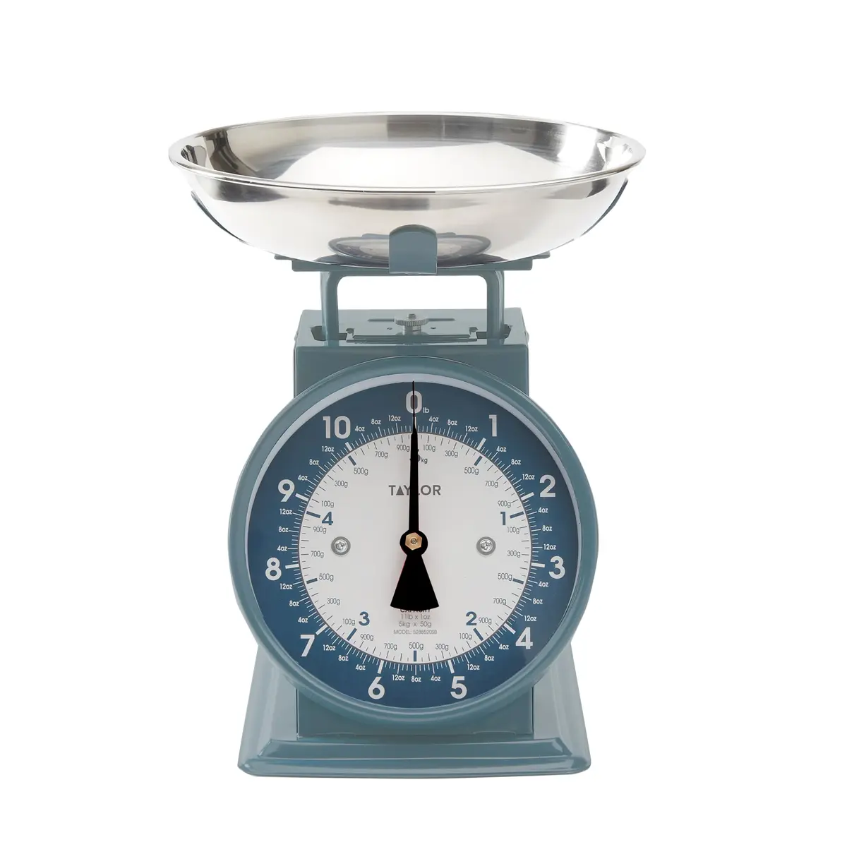 Taylor Vintage Mechanical Kitchen Scale 2.5kg (5.5 lb) Storm Blue | Large Easy-Read Dial, Removable Bowl - view 7