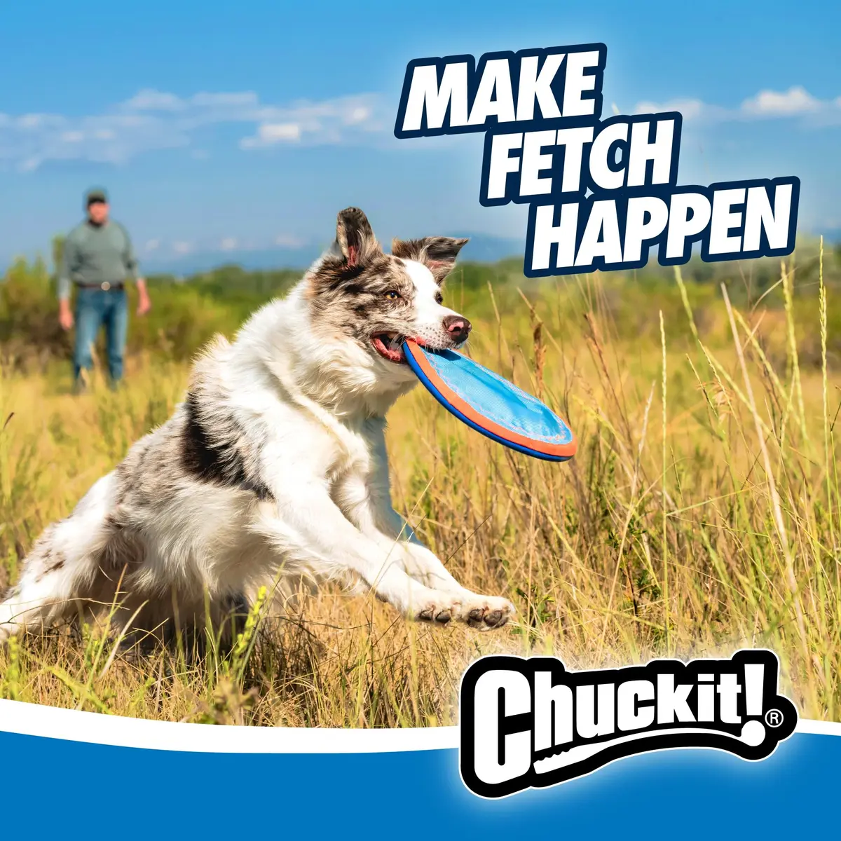 Chuckit! Paraflight Flying Disc Dog Toy - Water Floating Flyer - Durable Nylon with Rubber Edges - Small Size - view 2