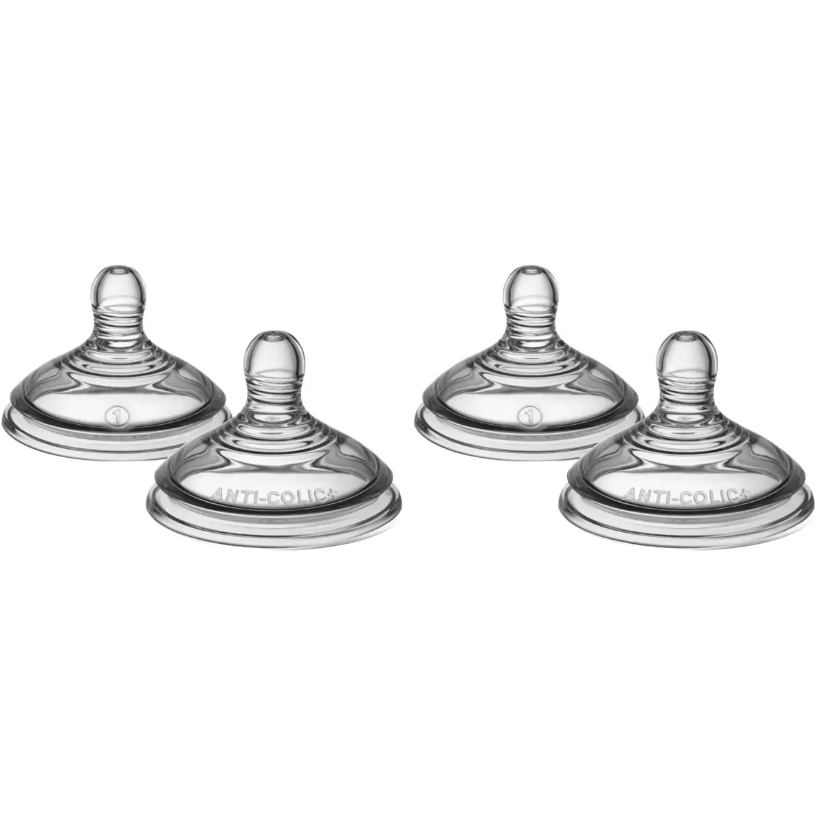 Tommee Tippee Advanced Anti-Colic Nipples Slow Flow 4 Count (0.11 lb) | Gentle Latch for Breastfeeding Transition - main product image