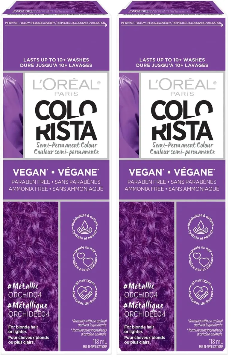 L'Oreal Paris Colorista Semi Permanent Hair Color - Metallic Orchid Purple (Pack of 2) - main product image